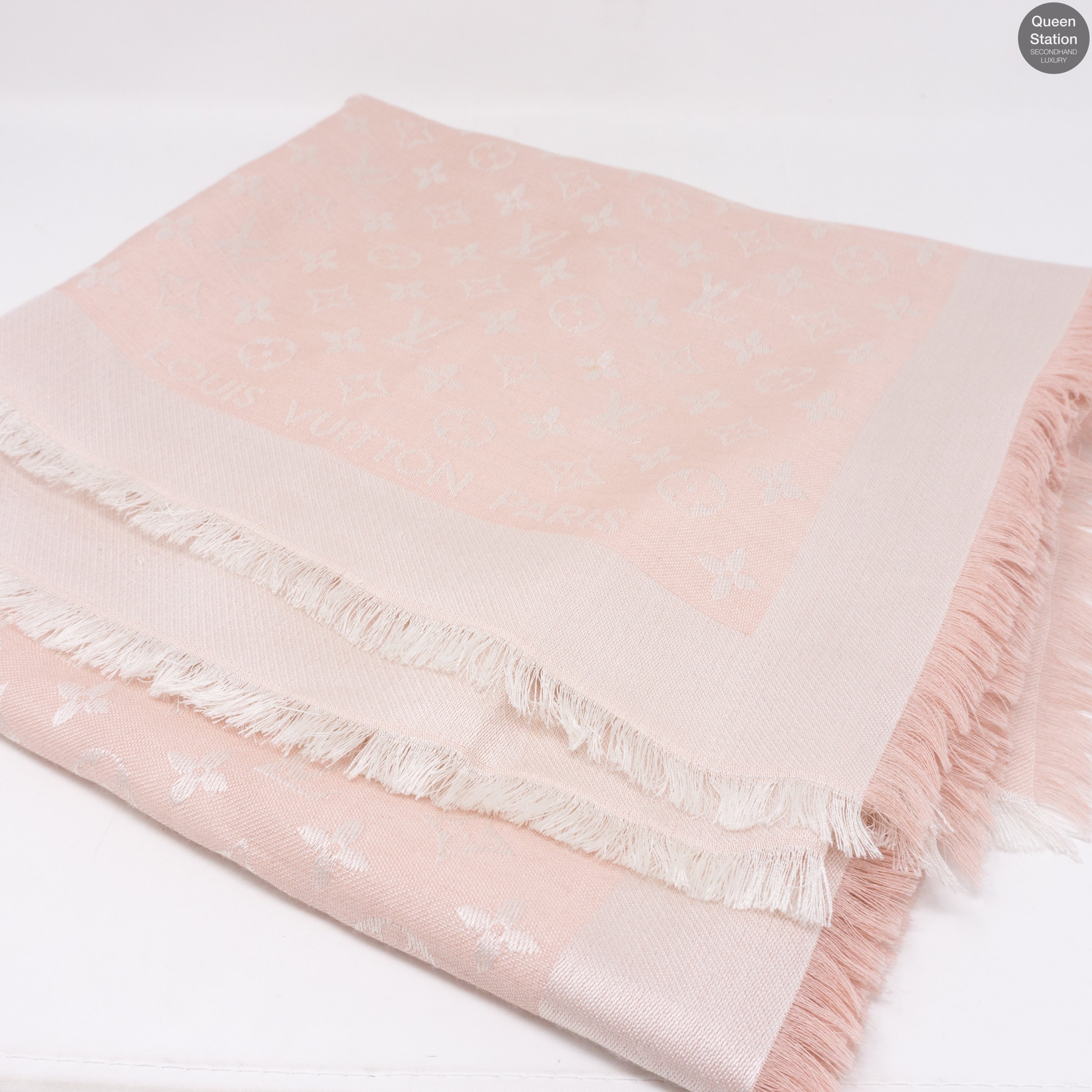 Rose Monogram Denim Shawl