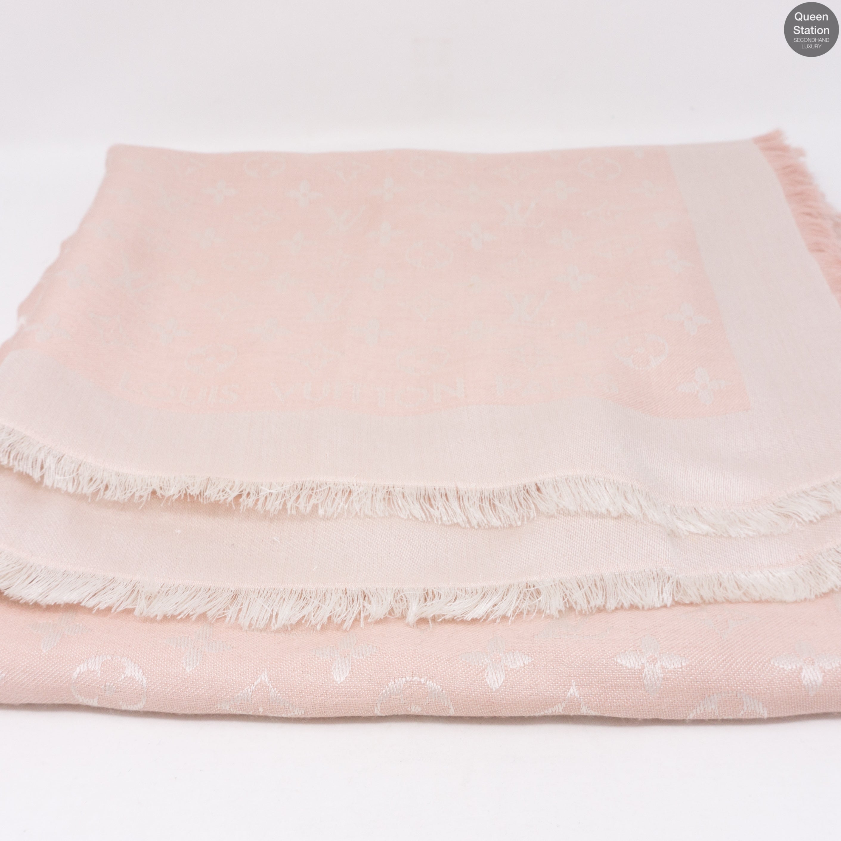 Rose Monogram Denim Shawl