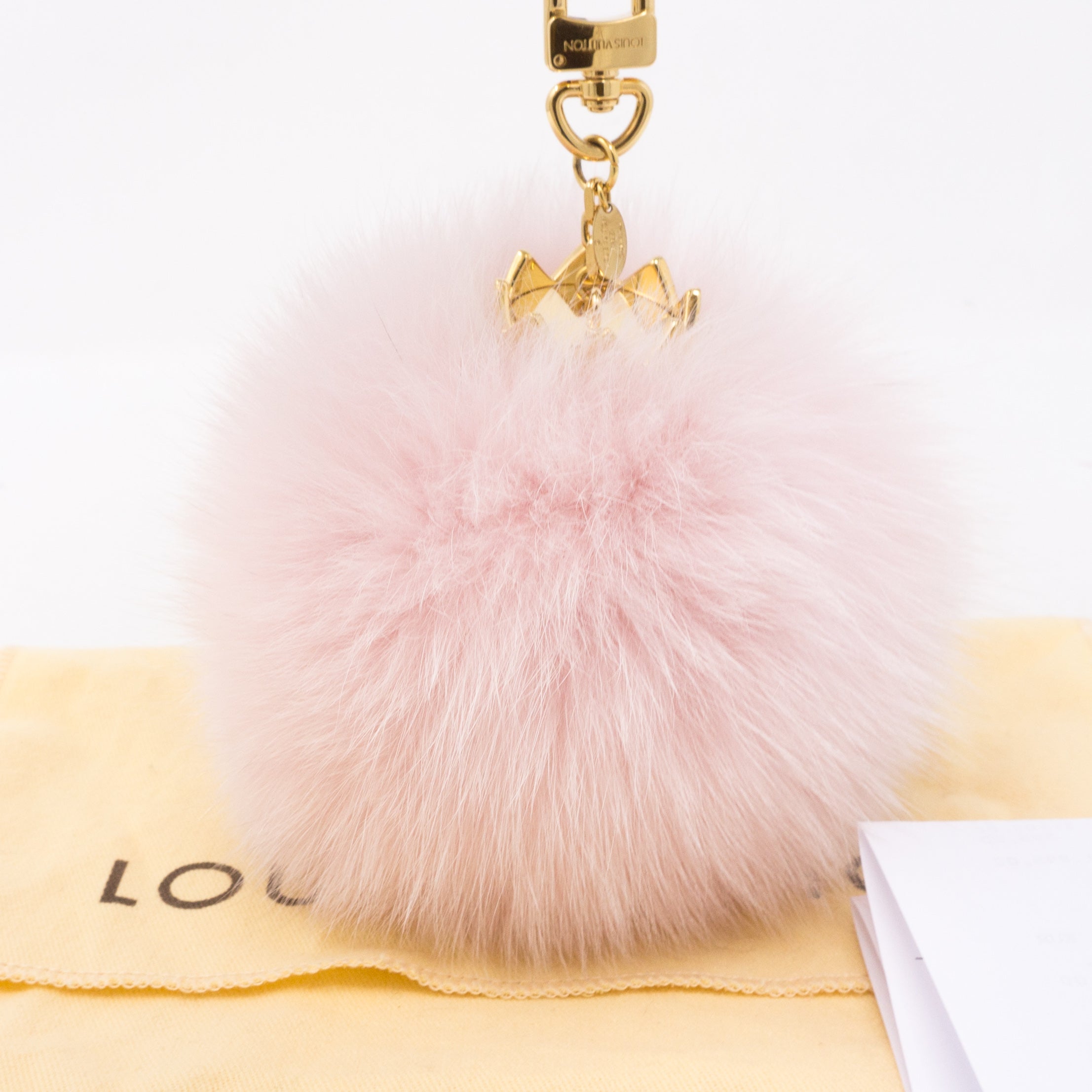 Fuzzy Bubble Bag Charm Light Pink