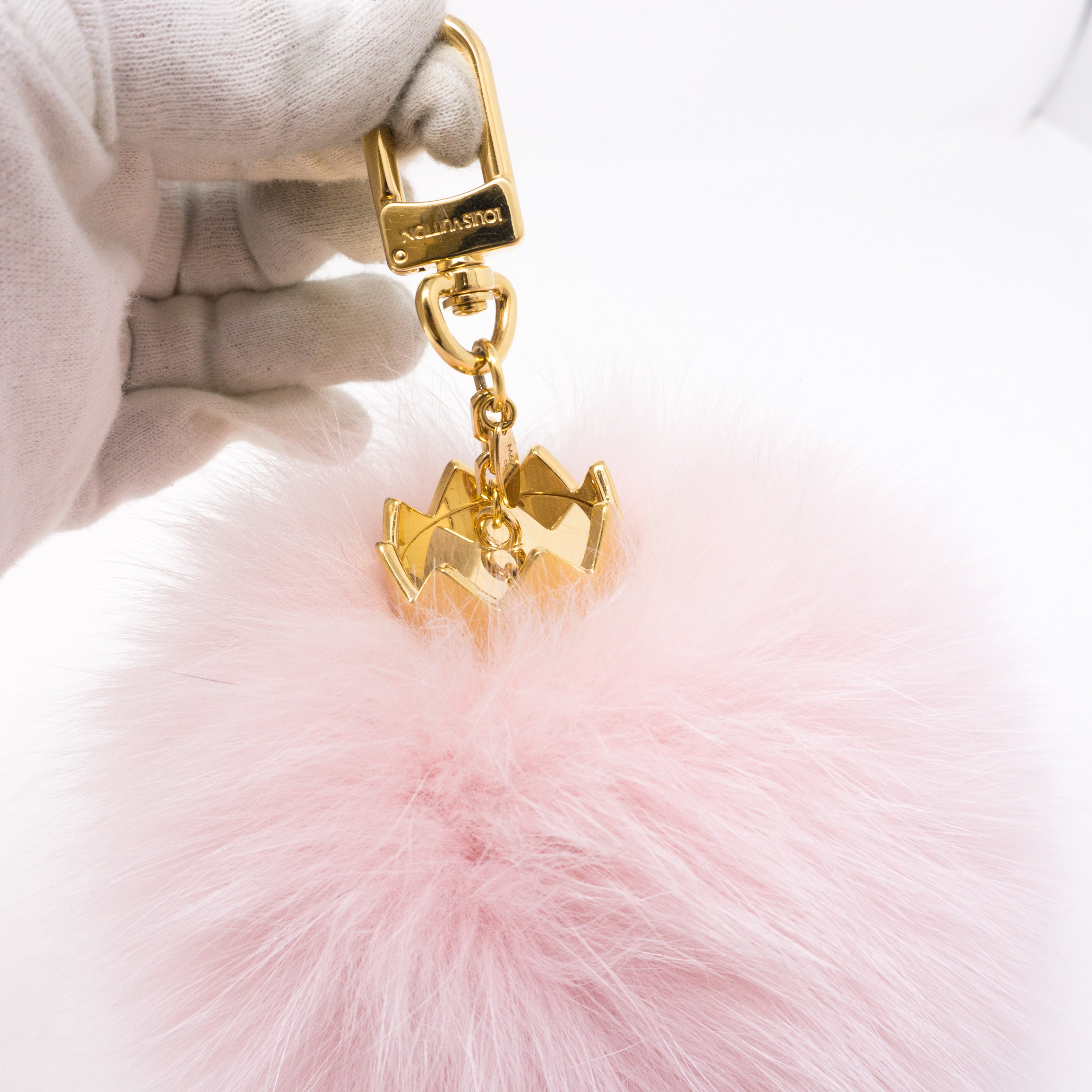 Fuzzy Bubble Bag Charm Light Pink