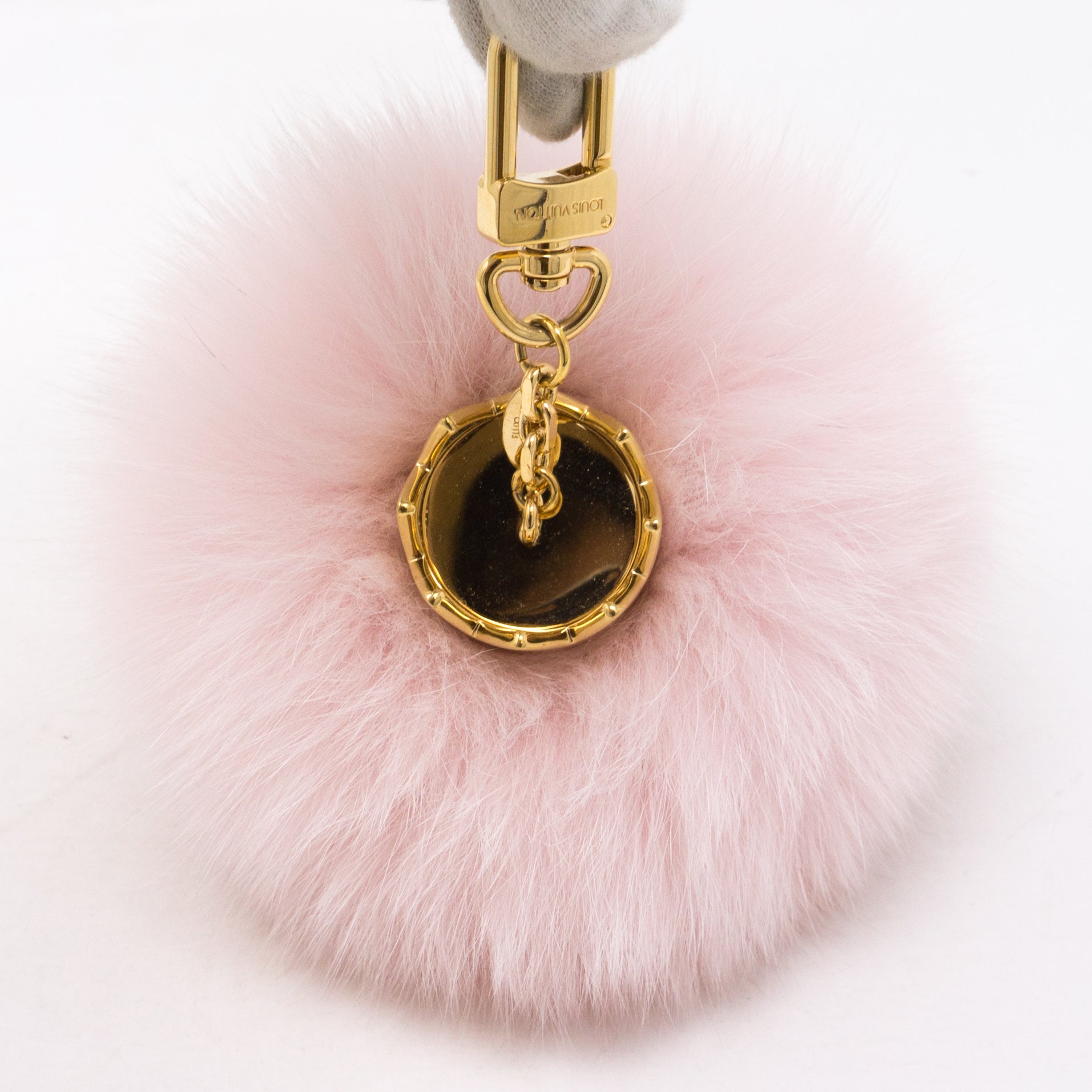 Fuzzy Bubble Bag Charm Light Pink