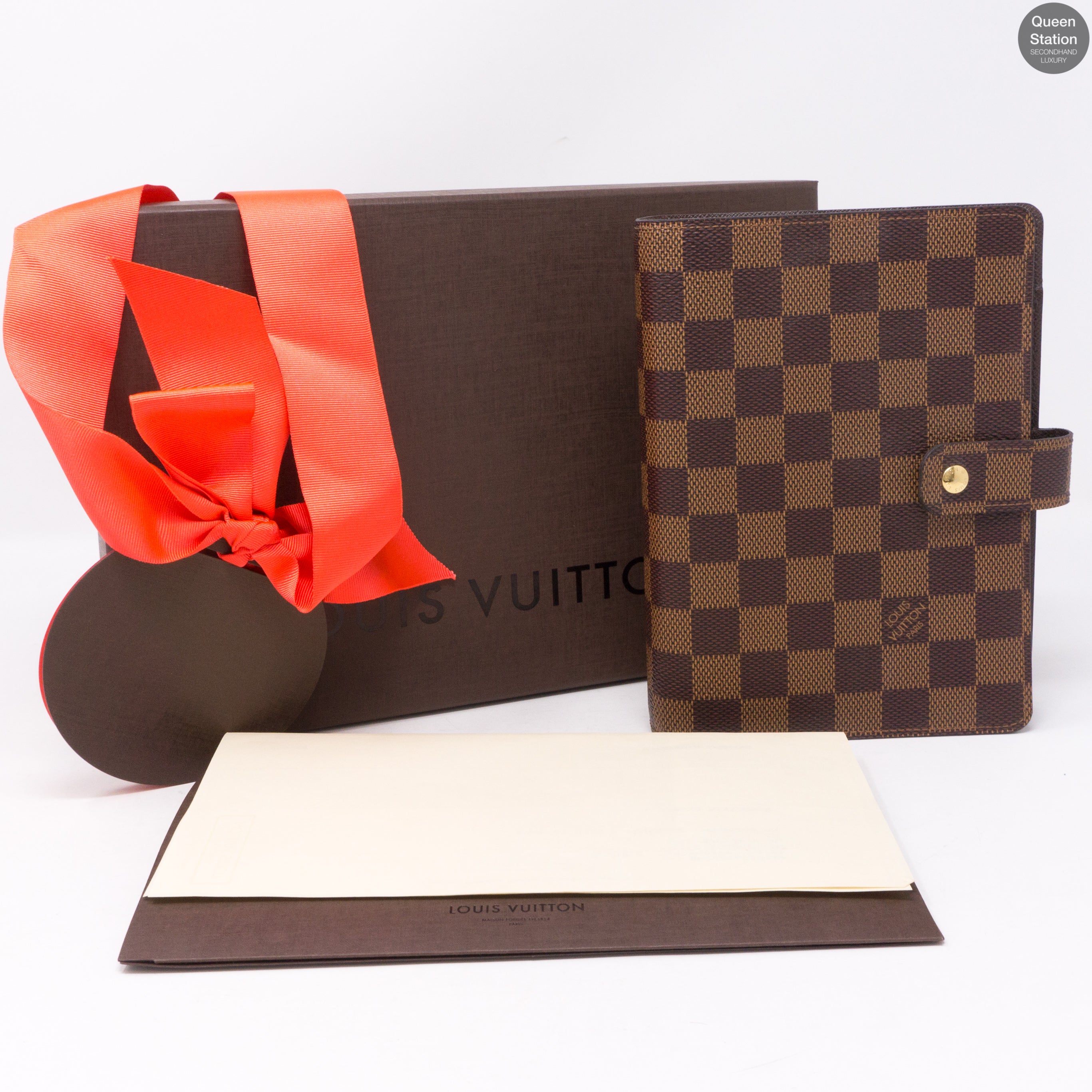 Medium Ring Agenda Cover Damier Ebene