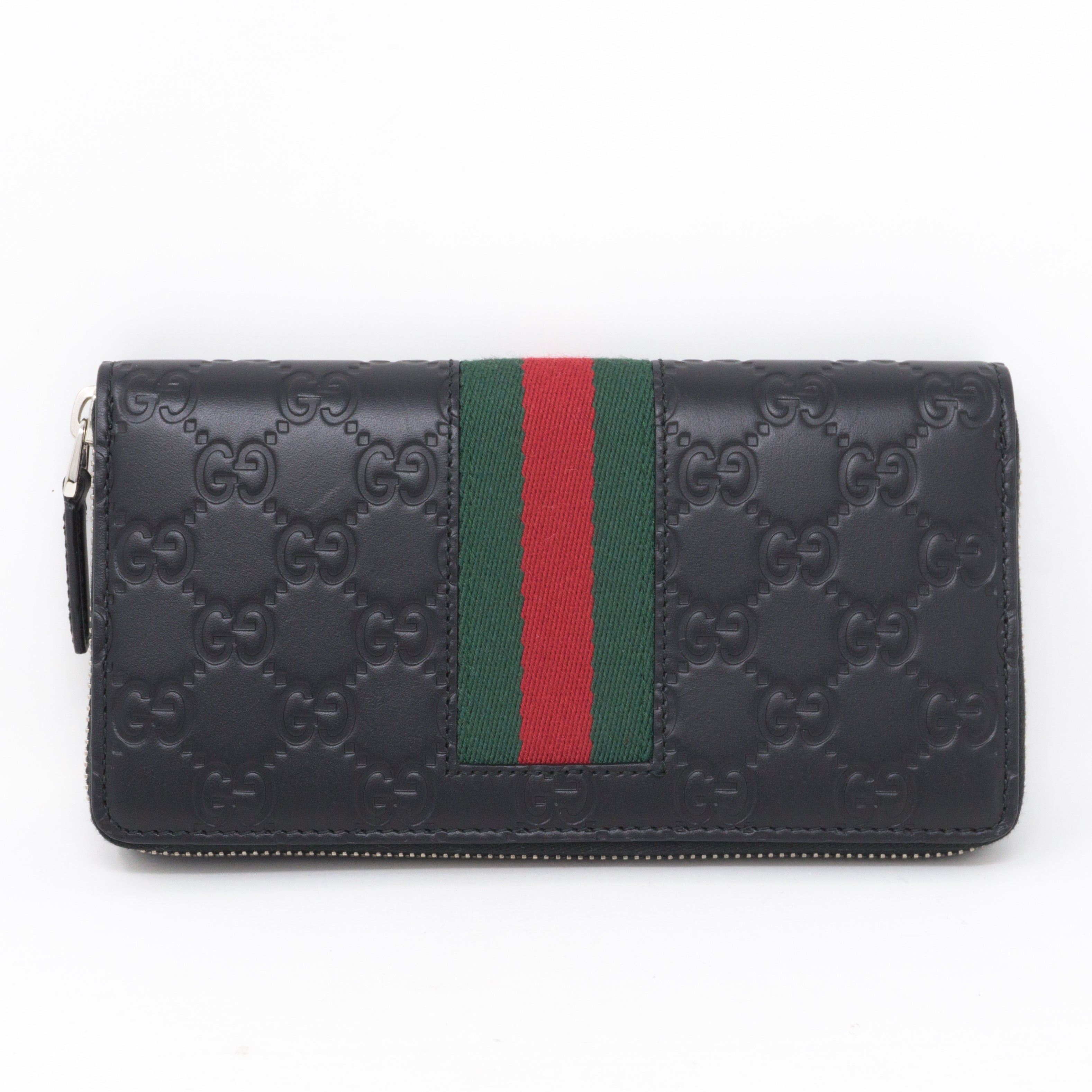 Signature Web Black Zip Around Wallet