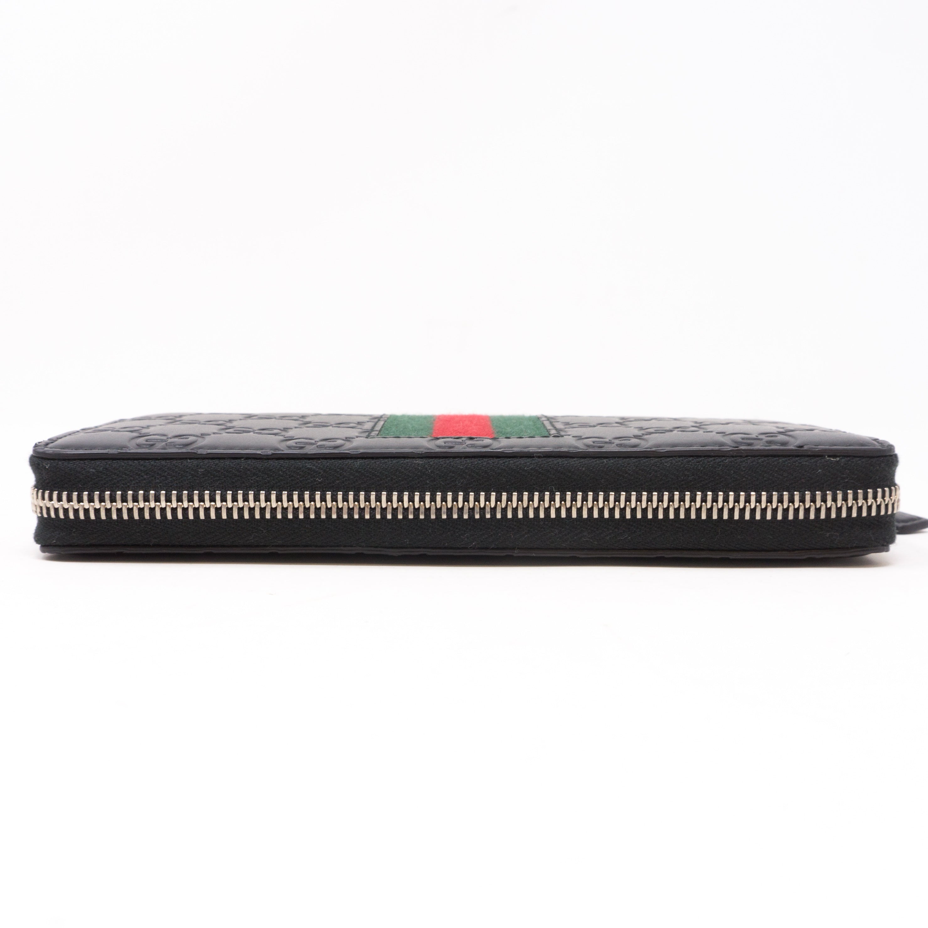 Signature Web Black Zip Around Wallet