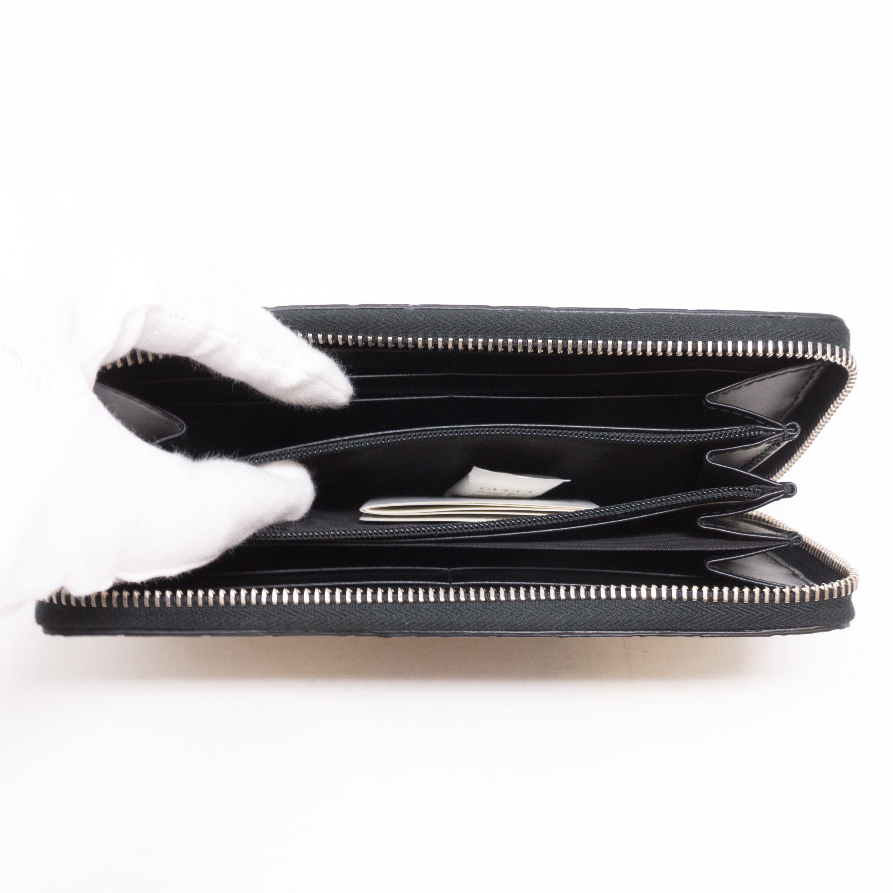 Signature Web Black Zip Around Wallet