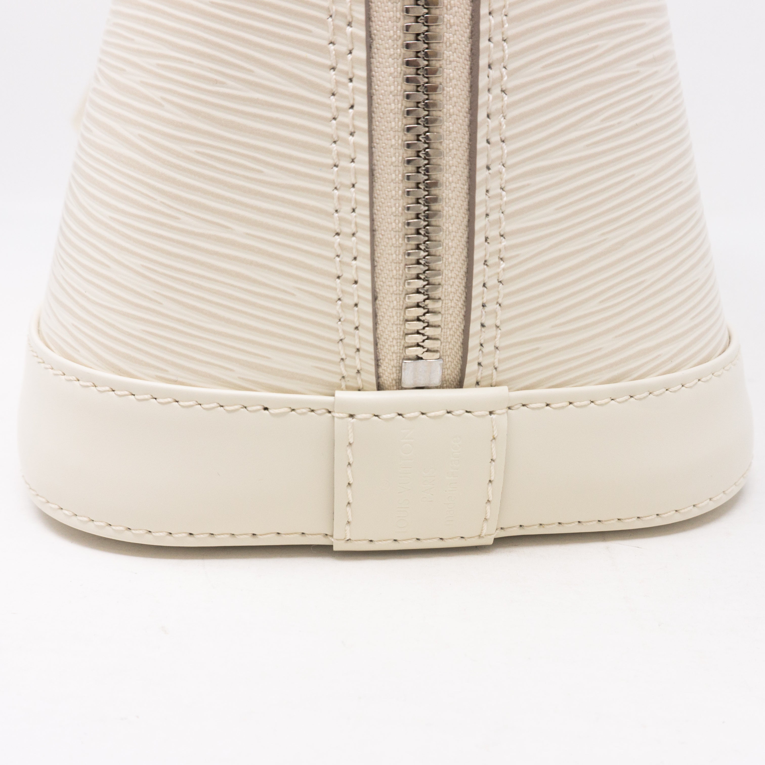 Alma PM White Epi Leather