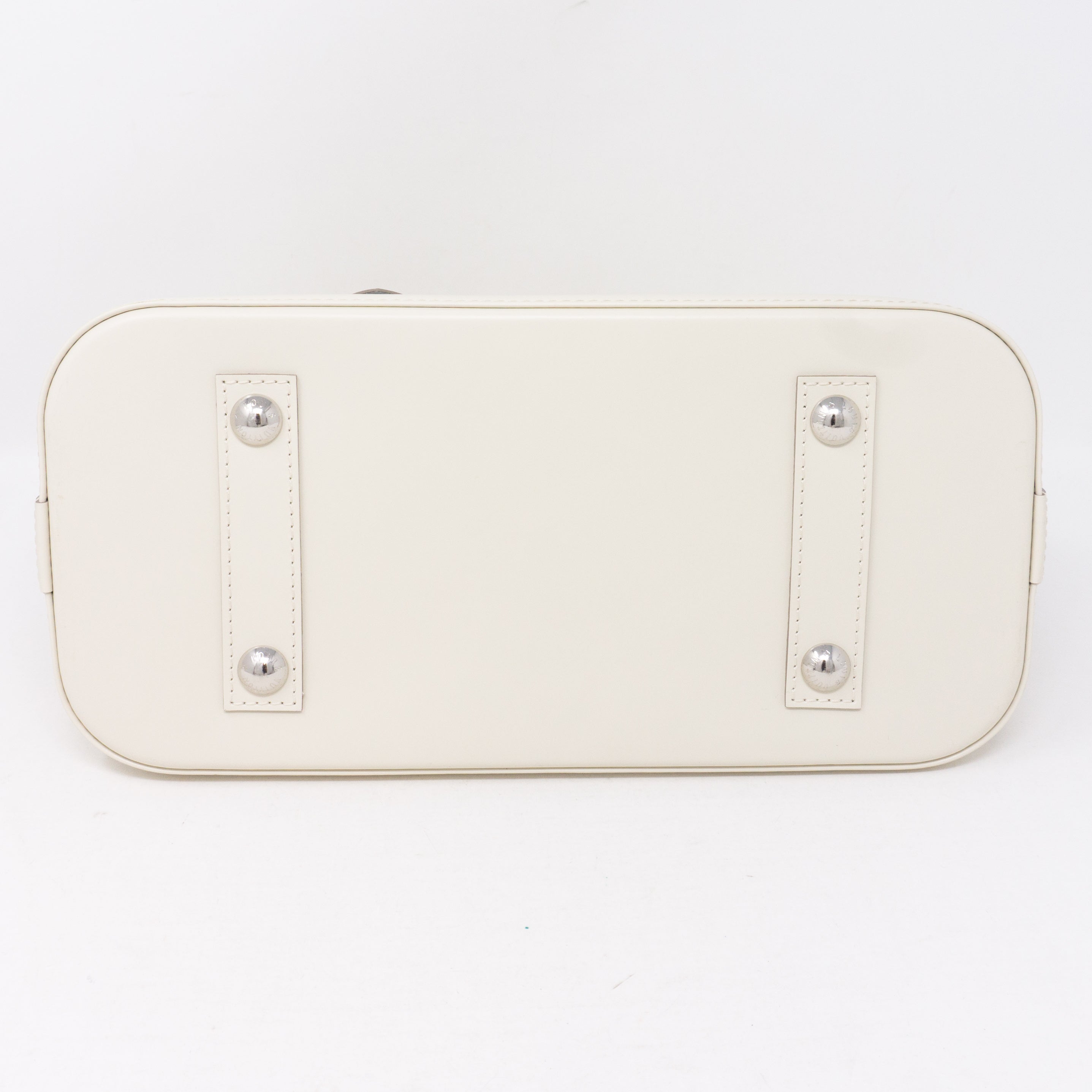 Alma PM White Epi Leather
