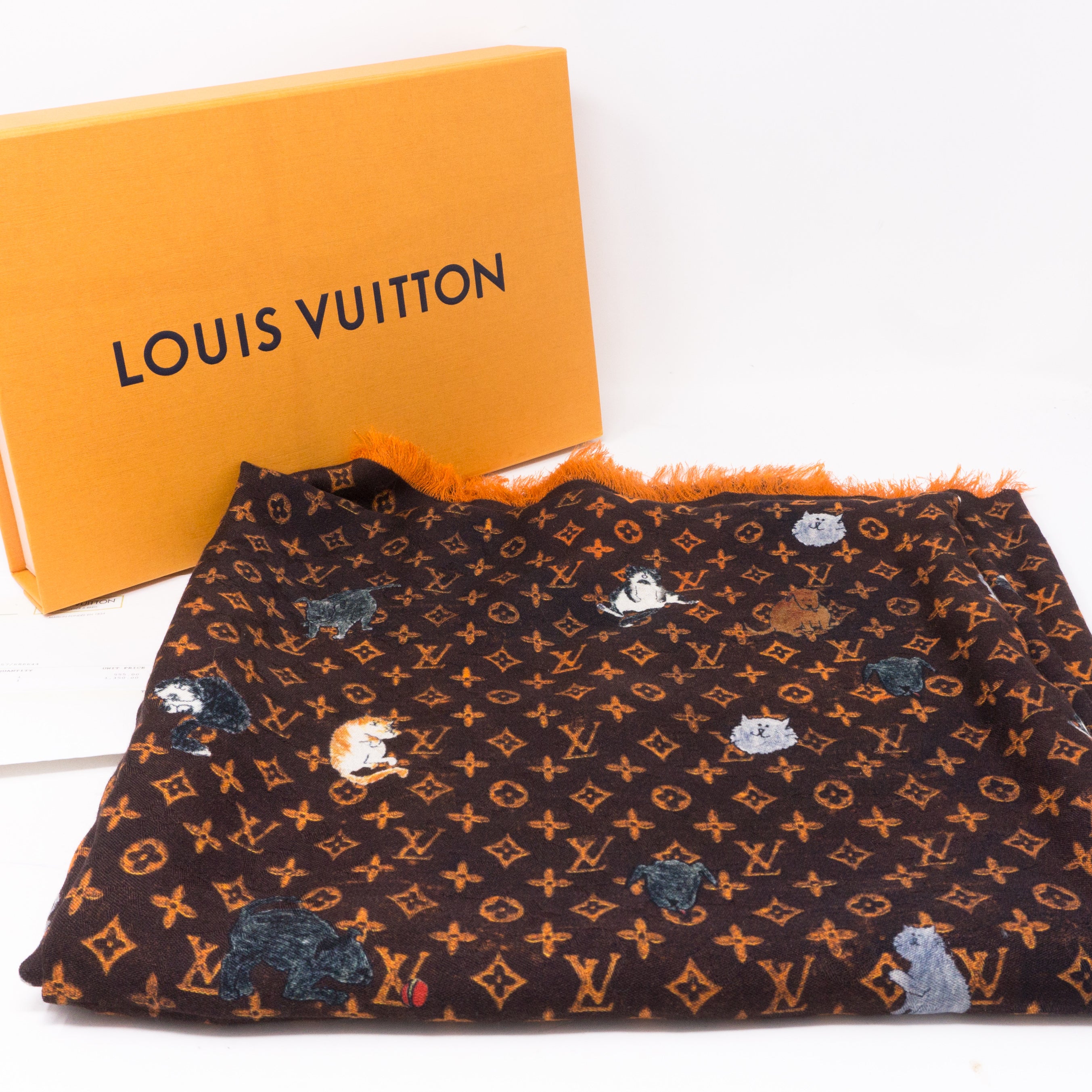 Louis Vuitton – Monogram Shine Shawl Brown – Queen Station