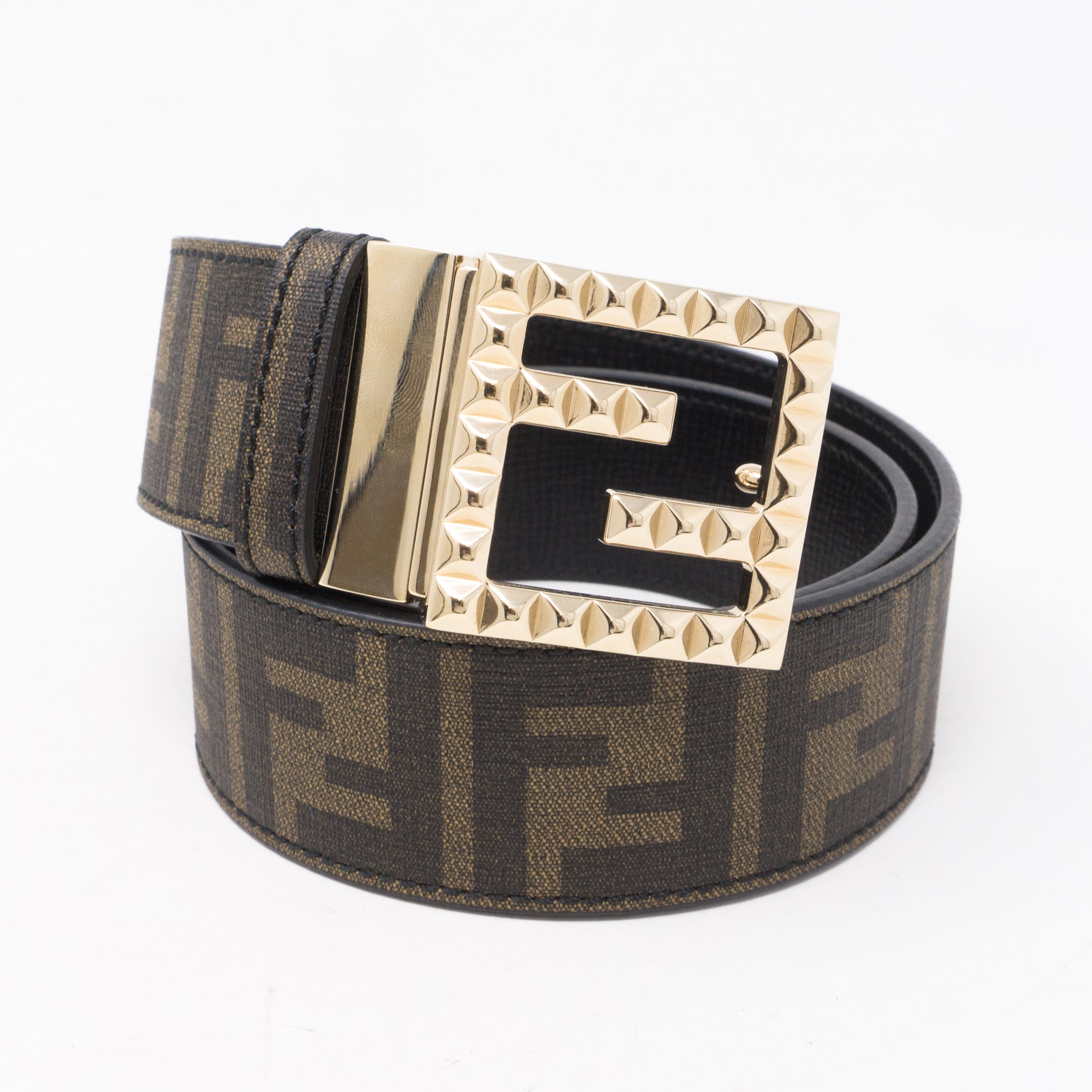 Zucca Canvas and Leather Reversible Belt