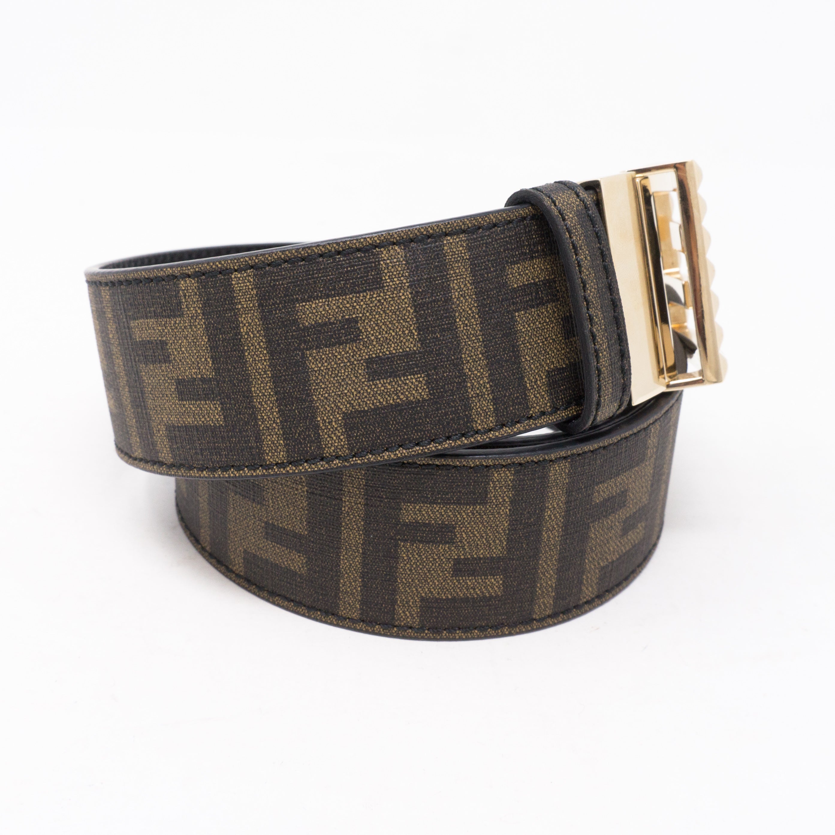 Zucca Canvas and Leather Reversible Belt