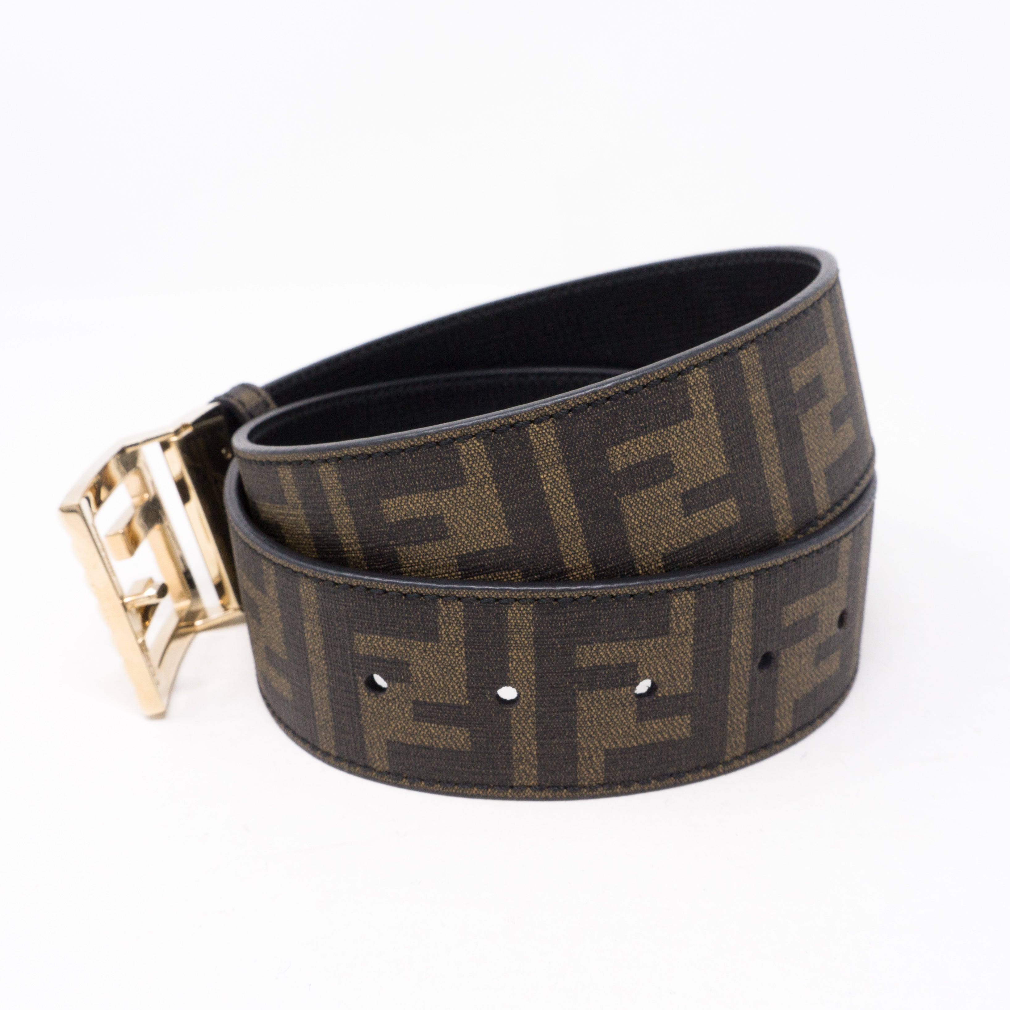Zucca Canvas and Leather Reversible Belt