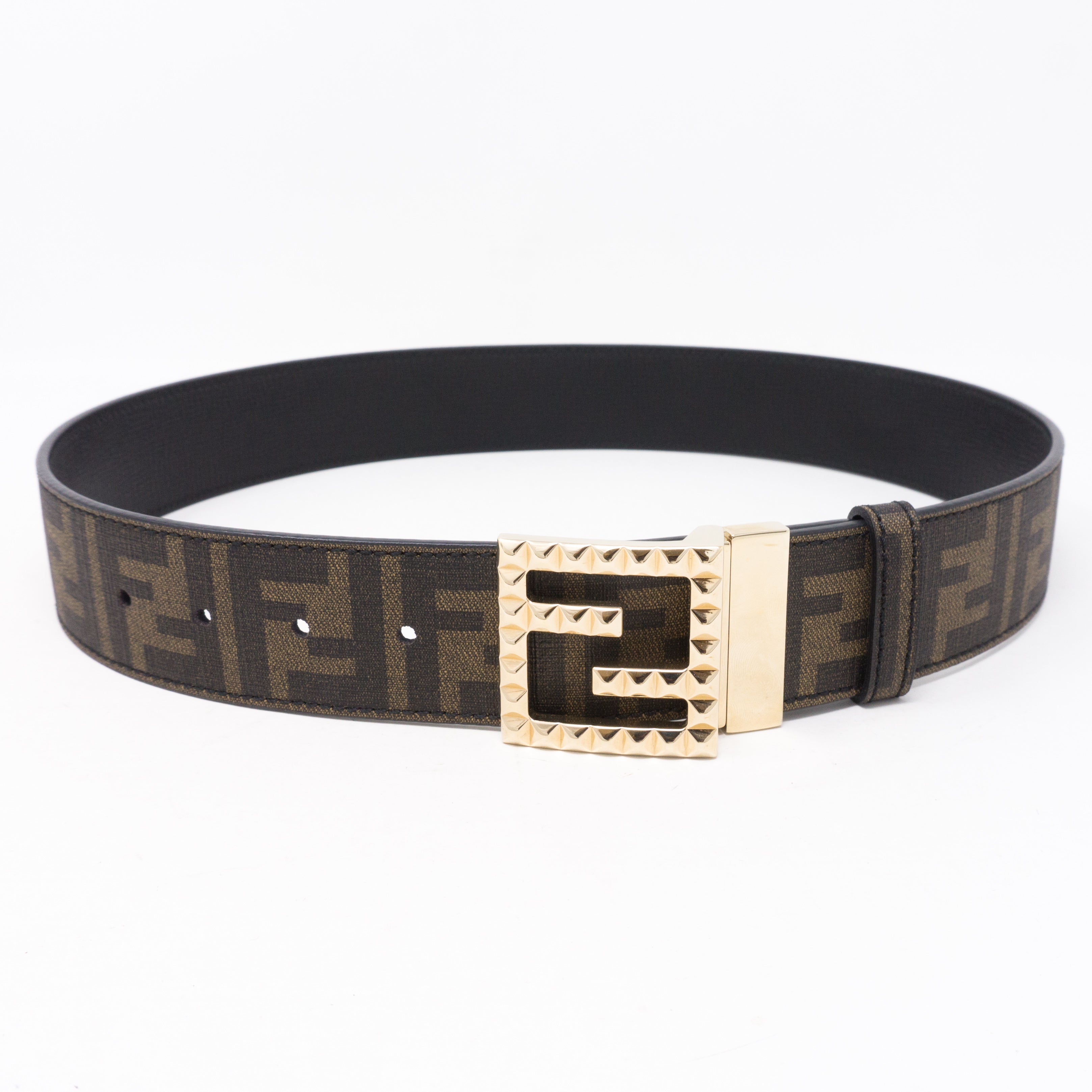 Zucca Canvas and Leather Reversible Belt