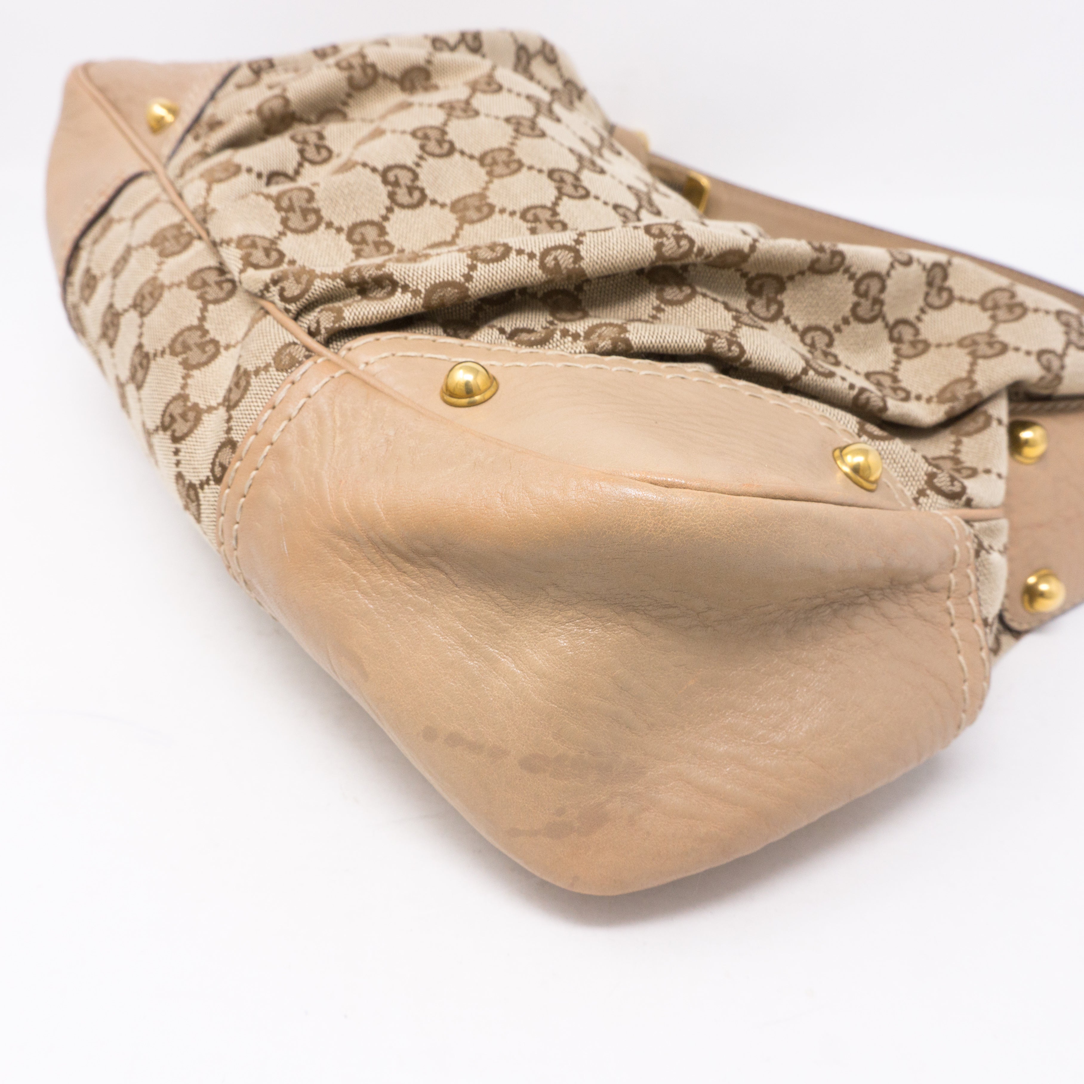 Beige Medium Jockey Hobo