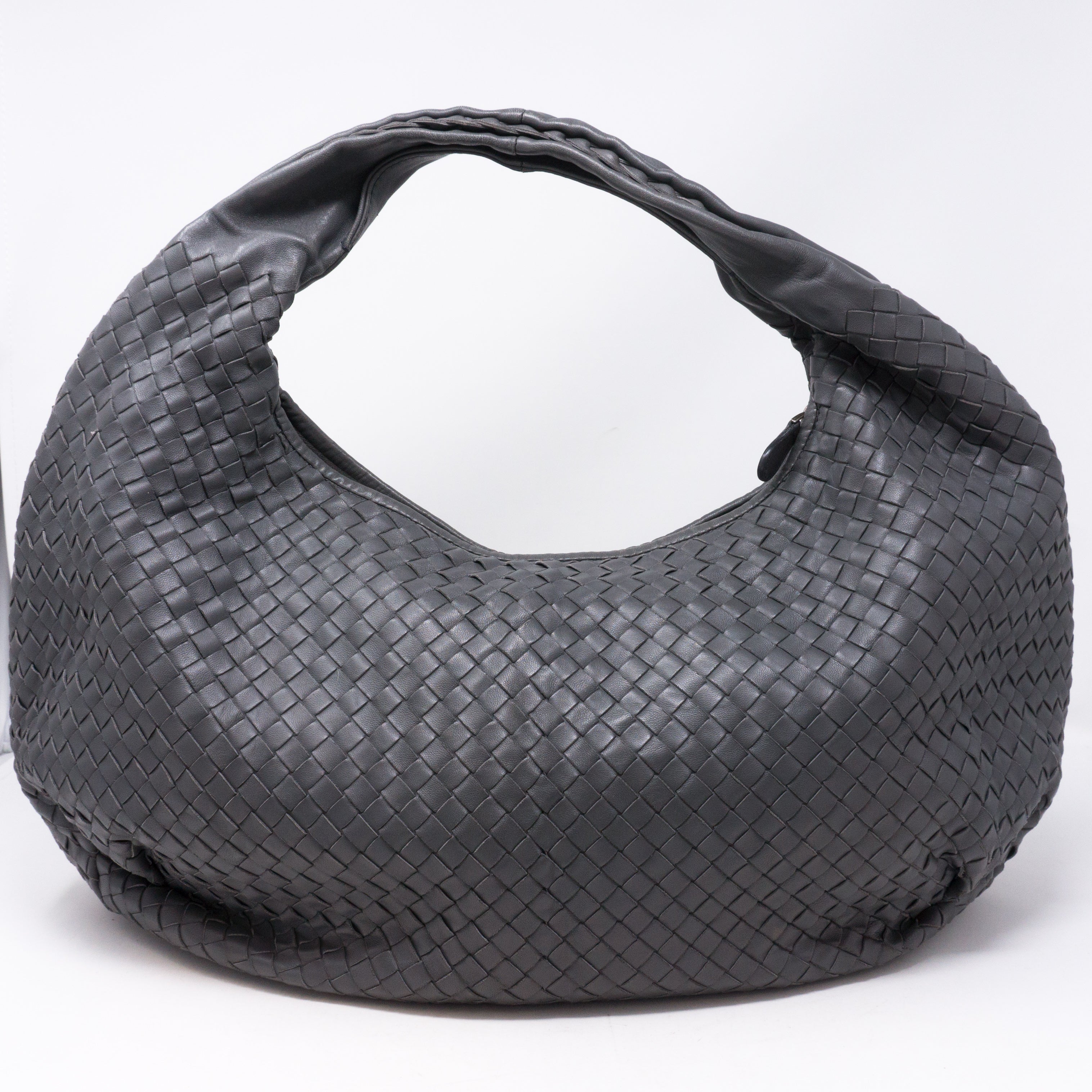 Intrecciato Veneta Gray Hobo Bag