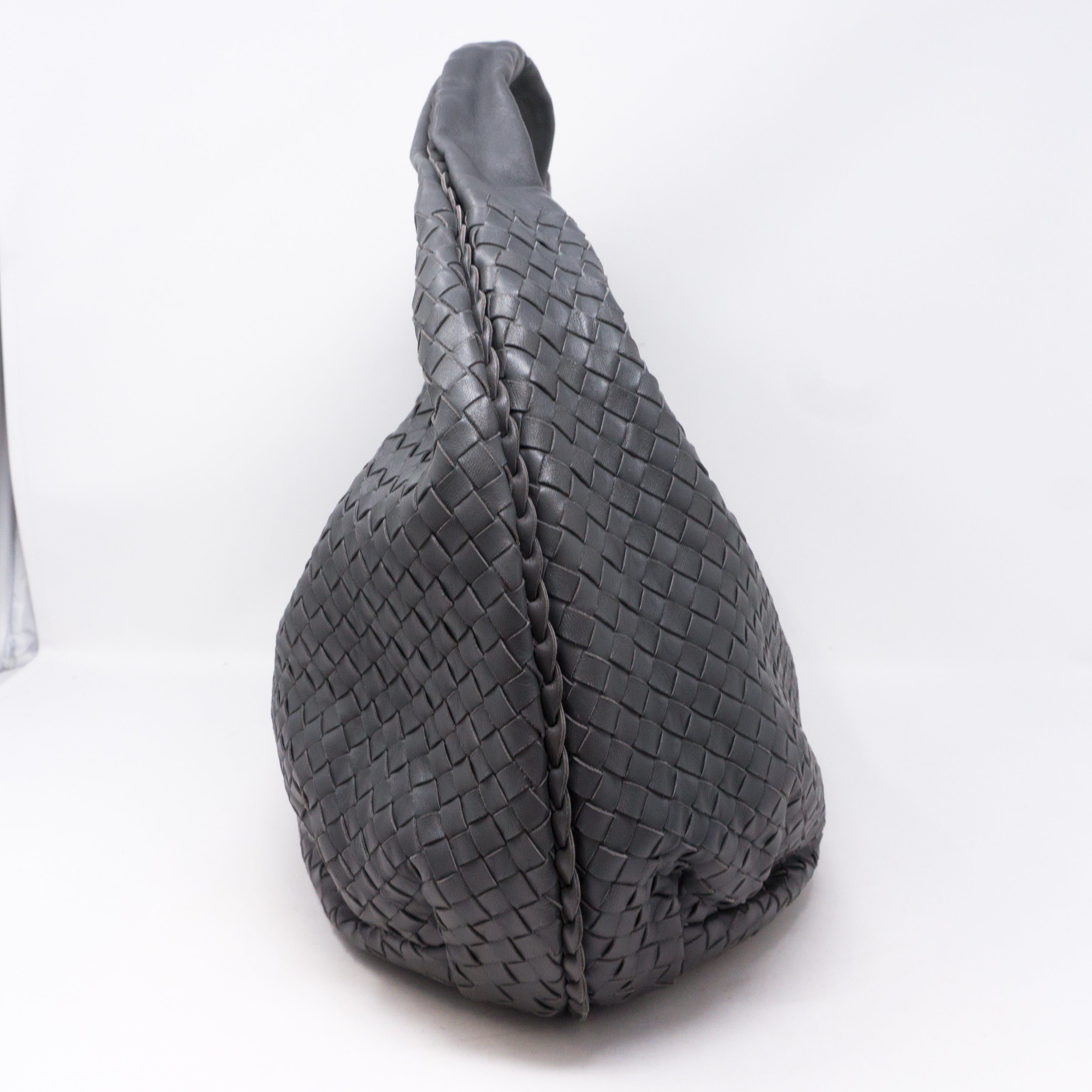 Intrecciato Veneta Gray Hobo Bag