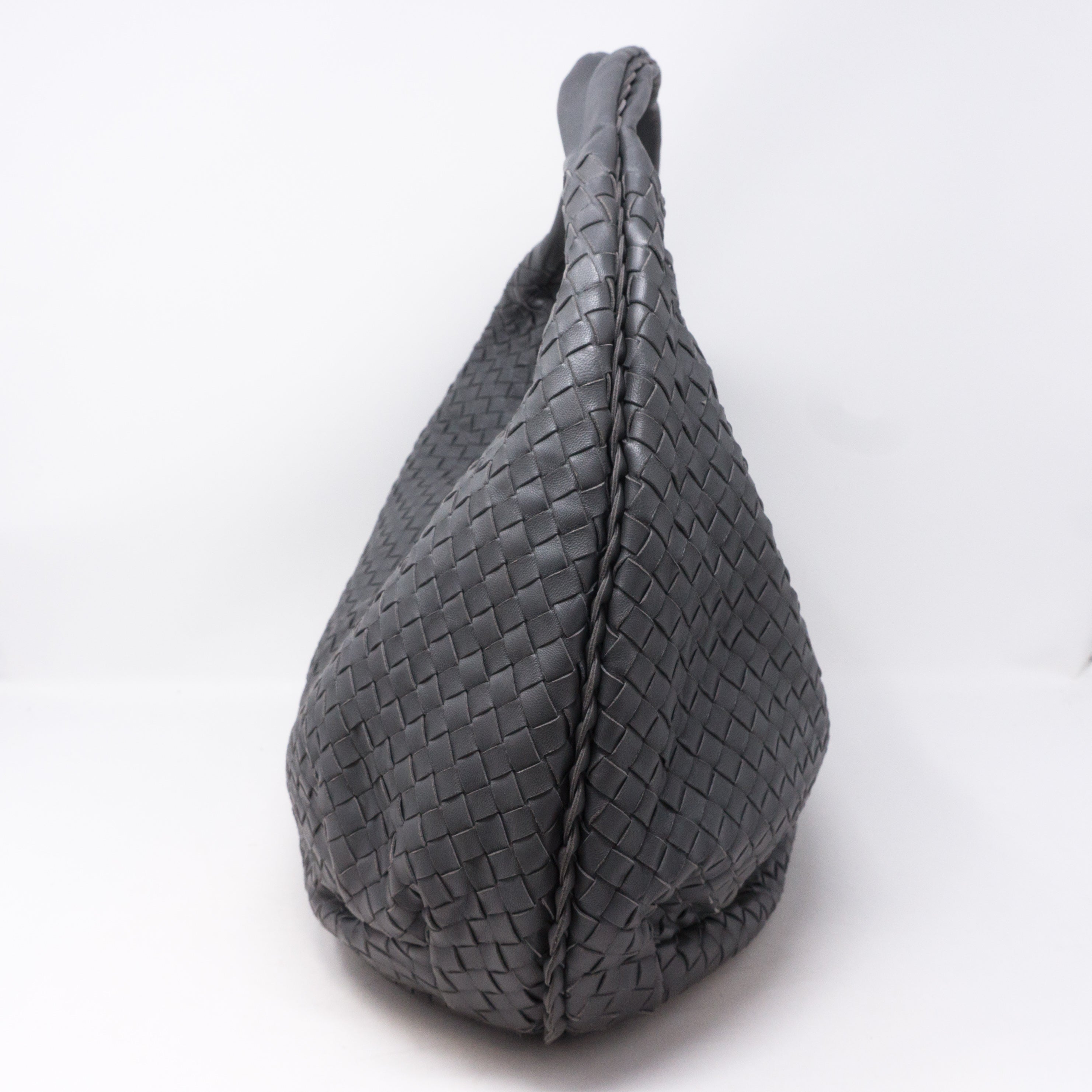 Intrecciato Veneta Gray Hobo Bag