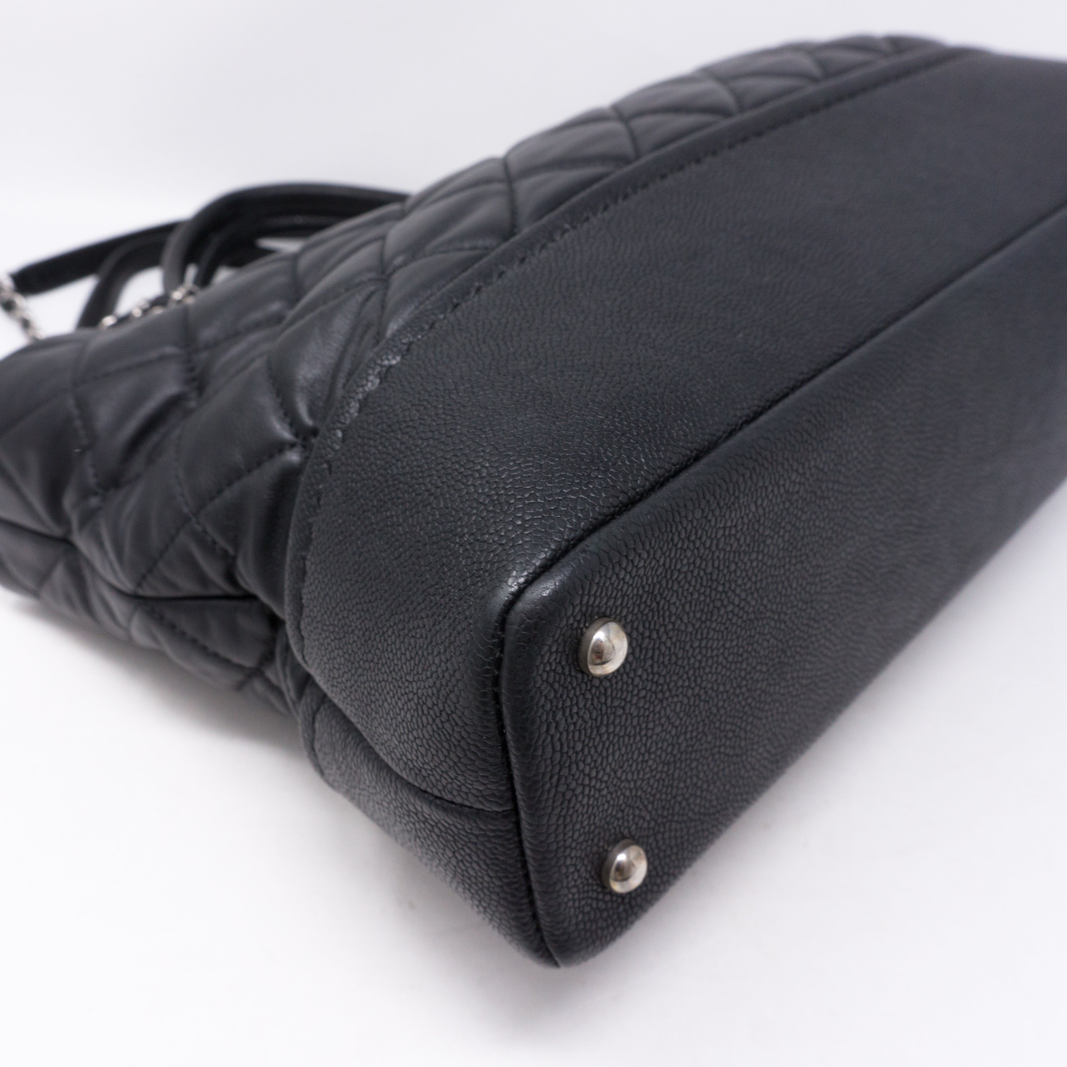 Bi-Coco Shopper Tote Black Quilted Leather