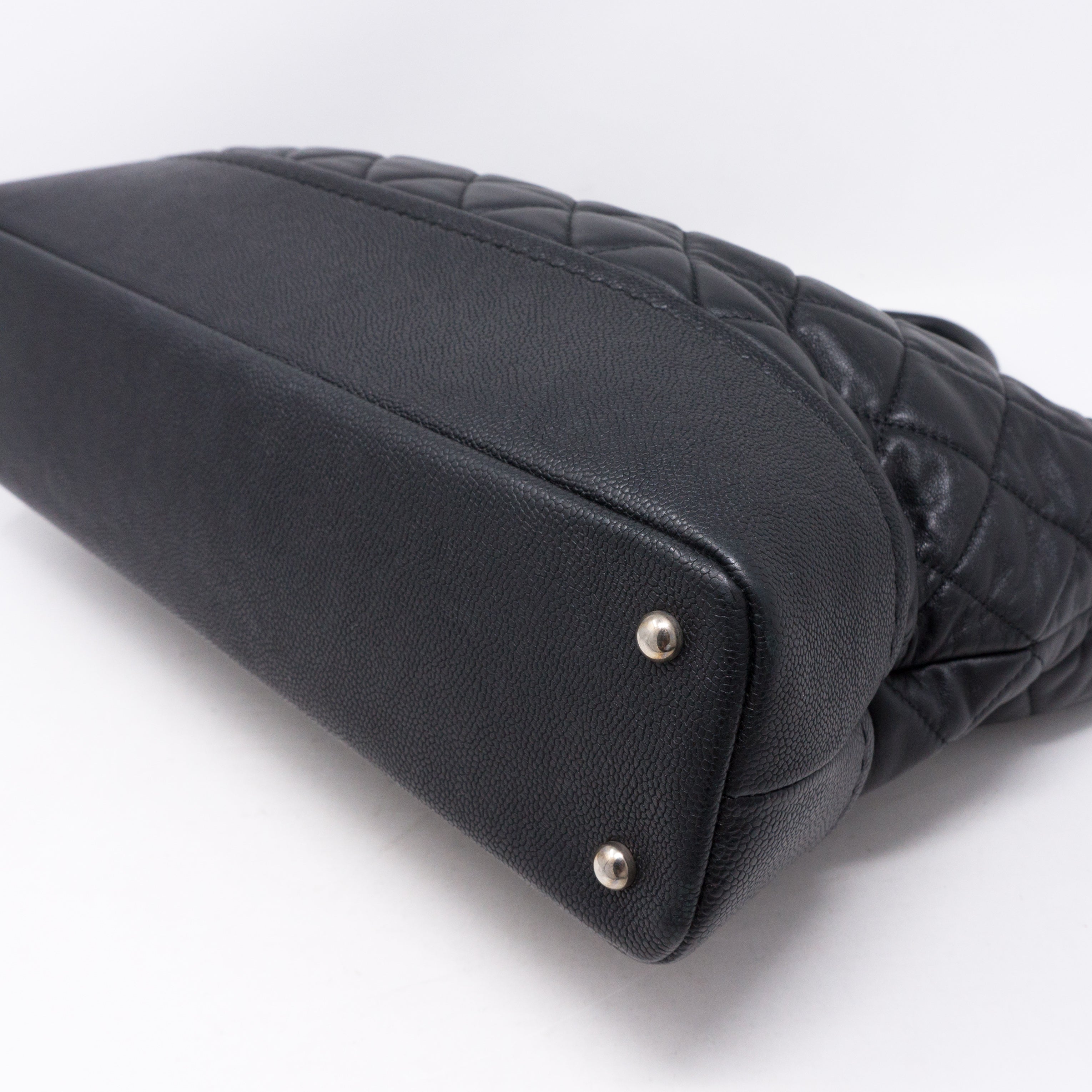 Bi-Coco Shopper Tote Black Quilted Leather