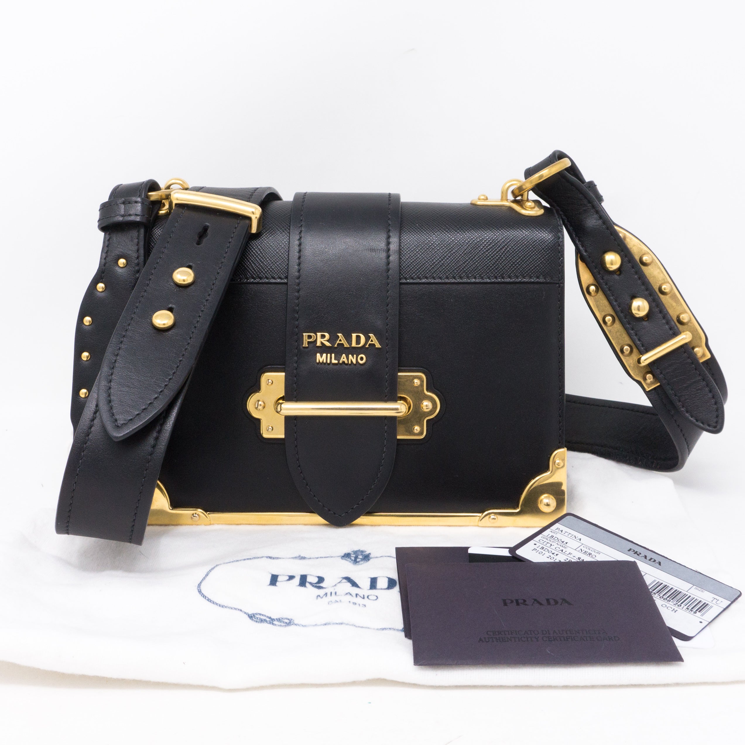 Cahier Black Leather Bag
