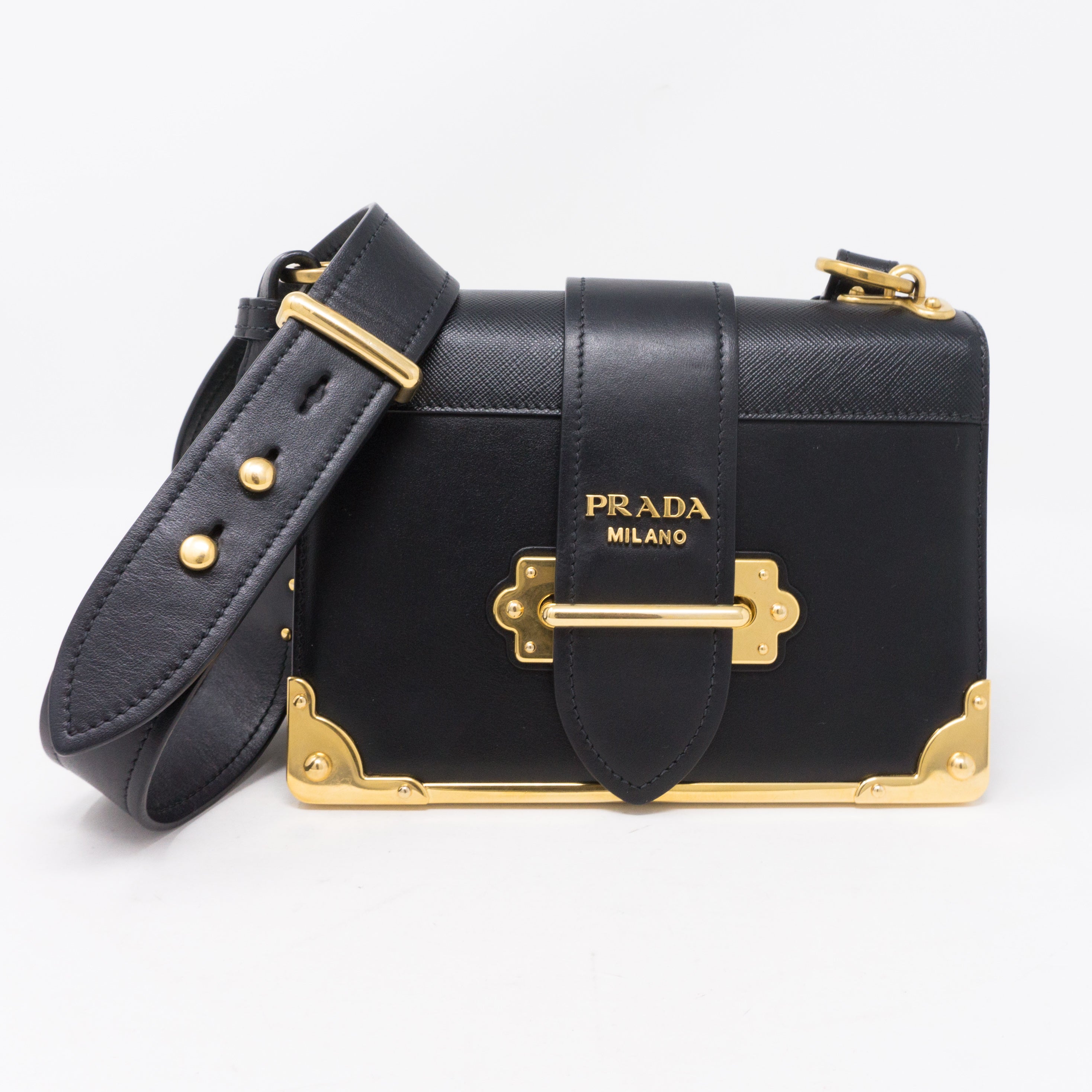 Cahier Black Leather Bag