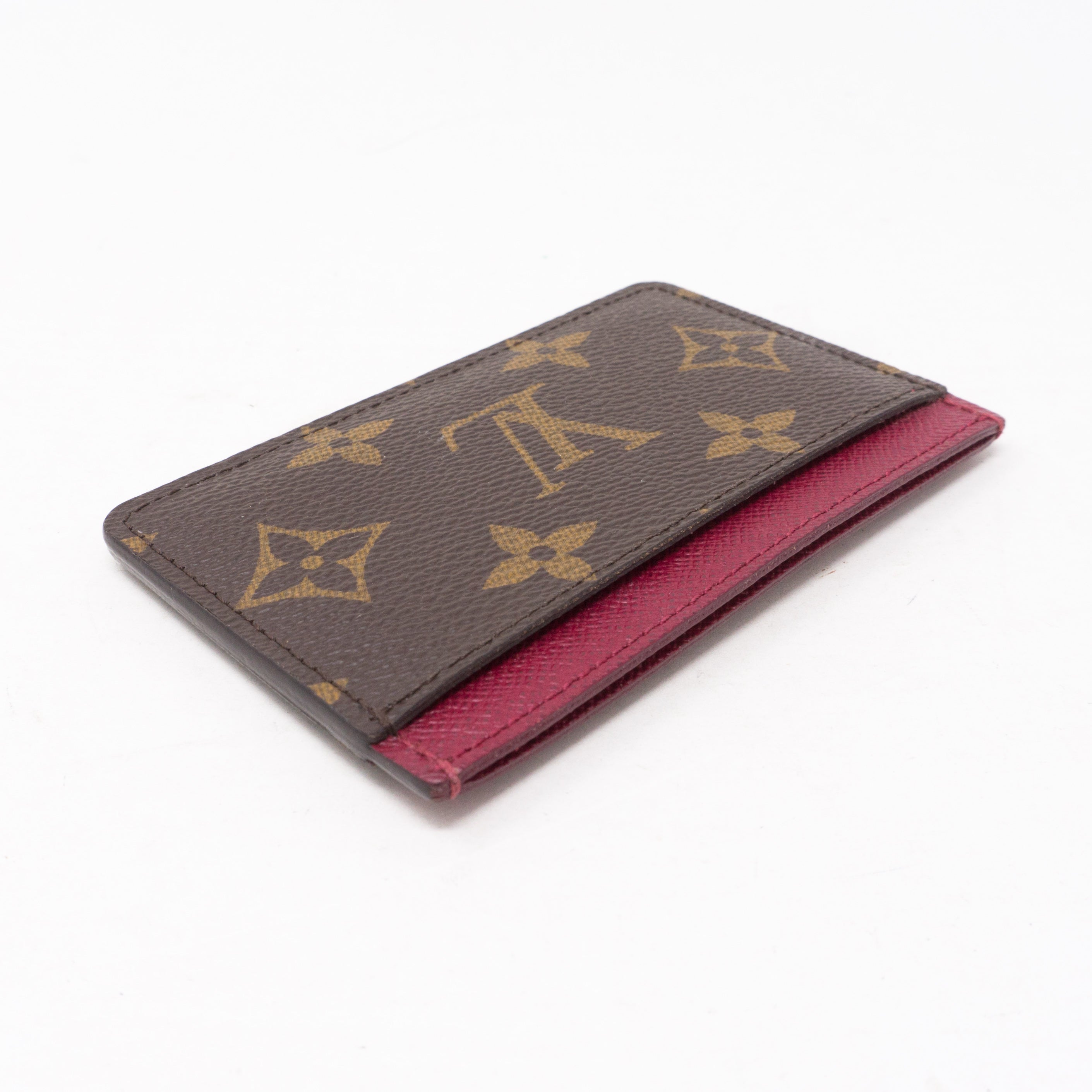 Card Holder Monogram Fuchsia