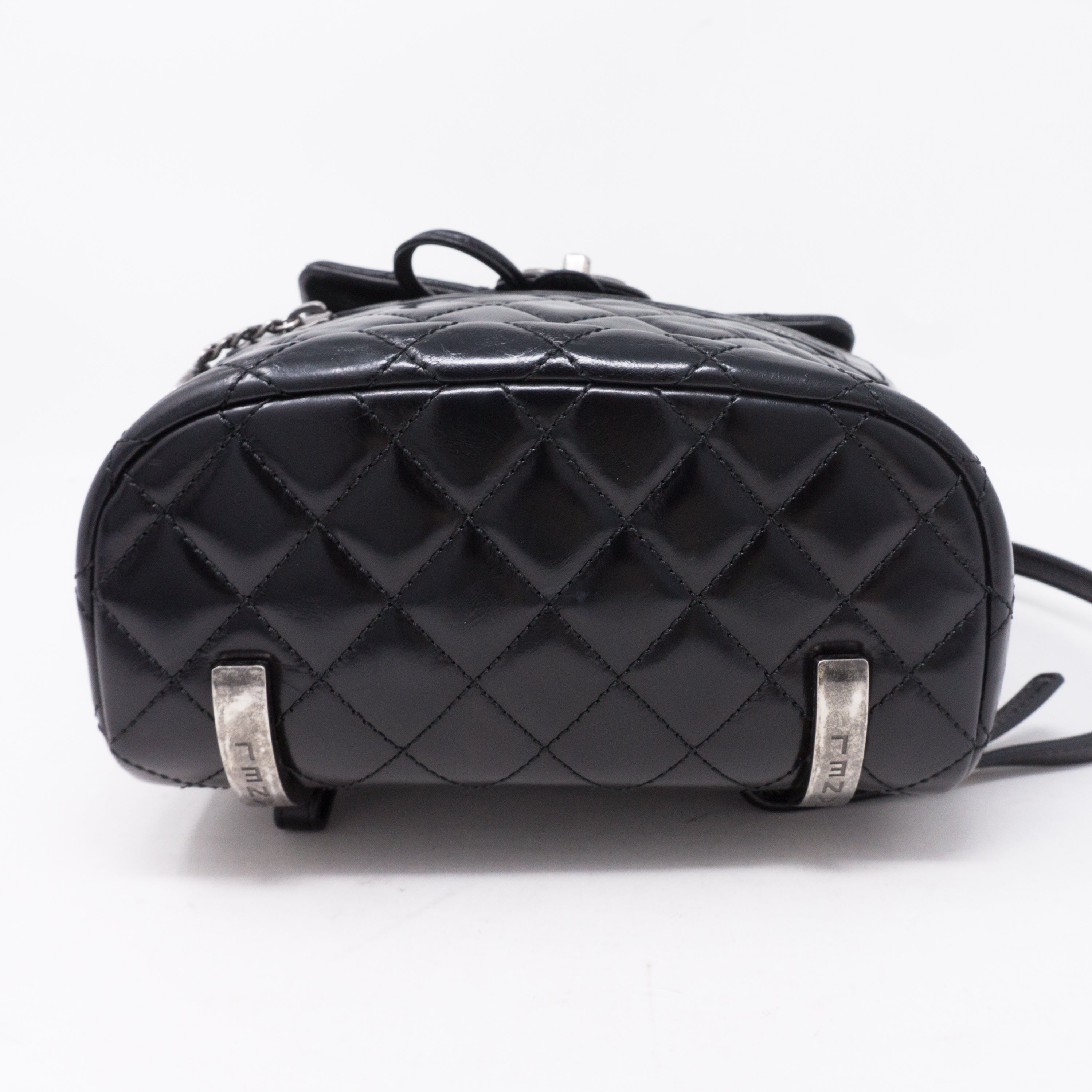 Mountain Backpack Quilted Black Glazed Leather