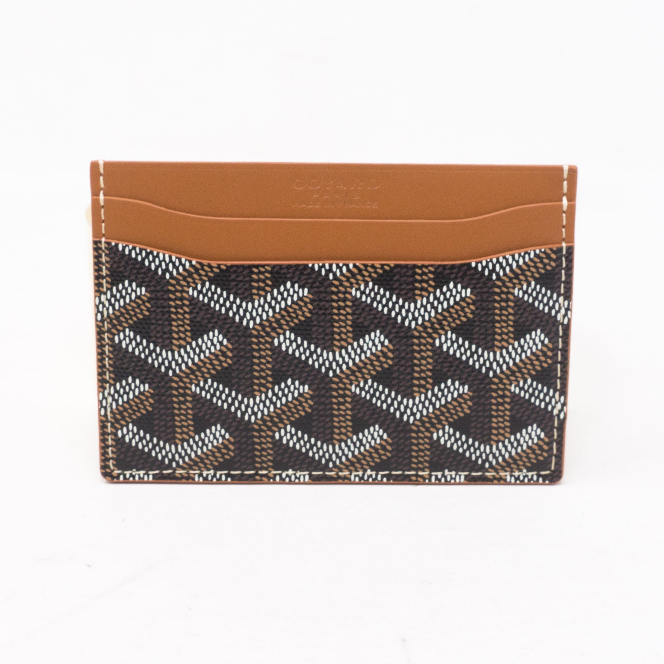 Saint Sulpice Card Holder Goyardine Black Tan