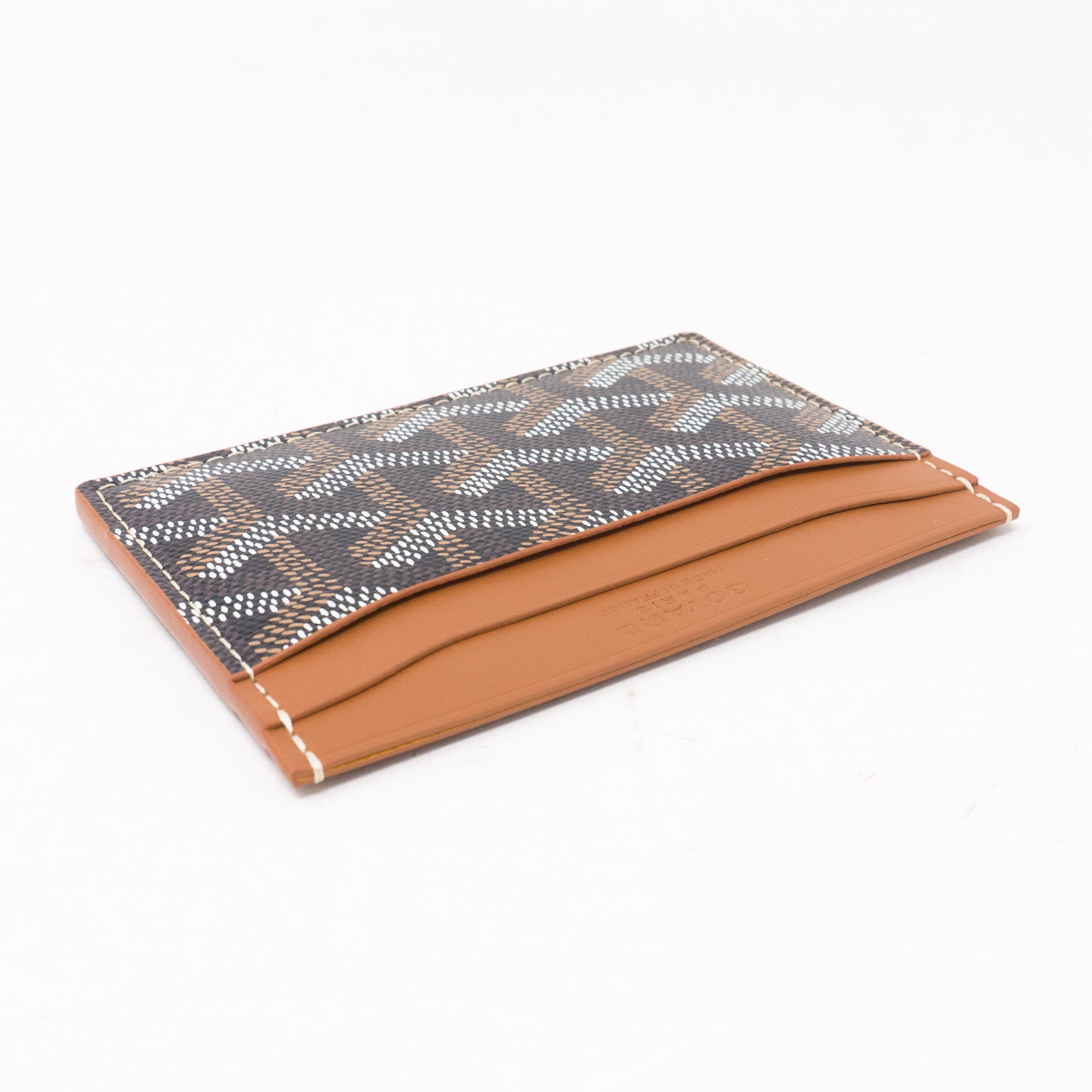 Saint Sulpice Card Holder Goyardine Black Tan