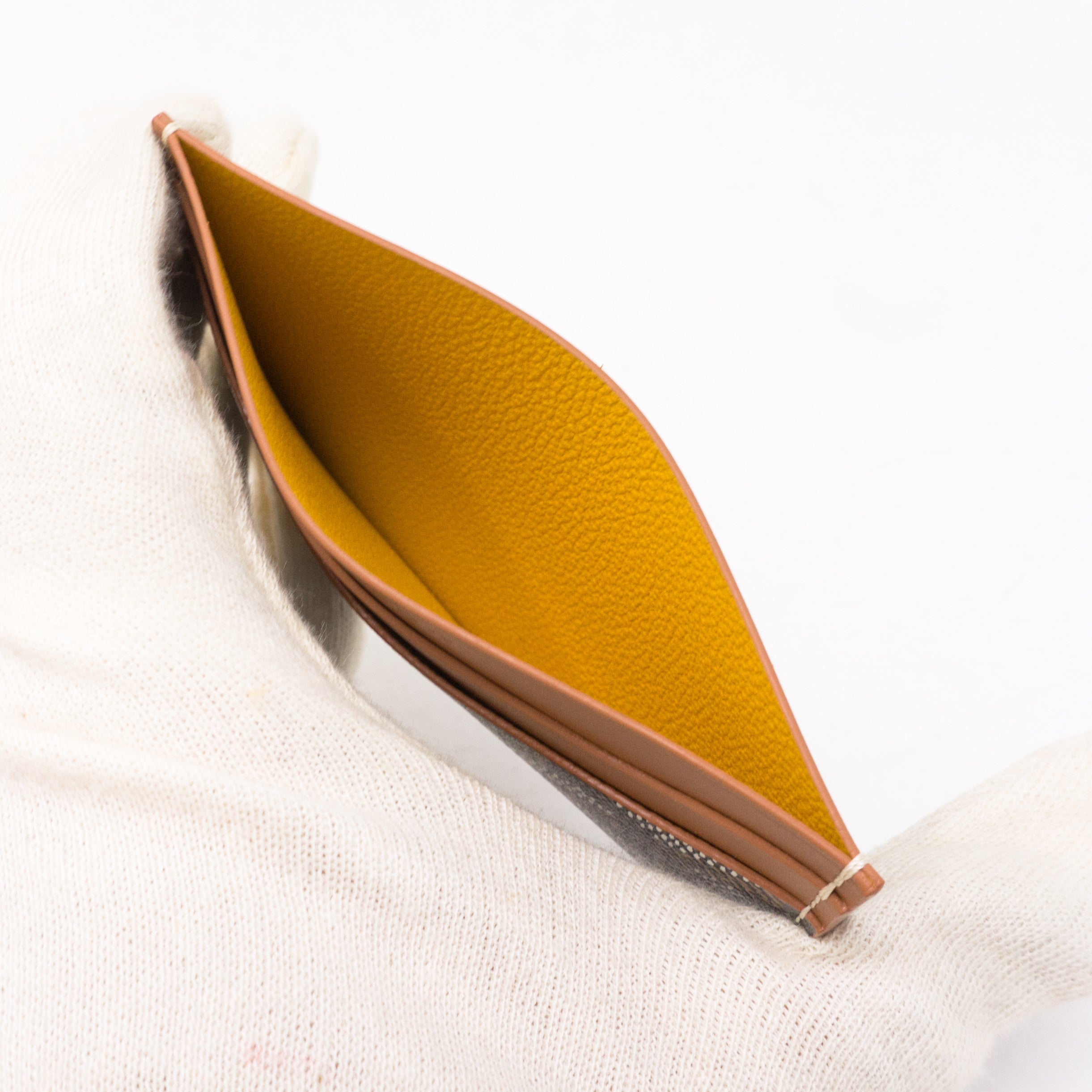 Saint Sulpice Card Holder Goyardine Black Tan