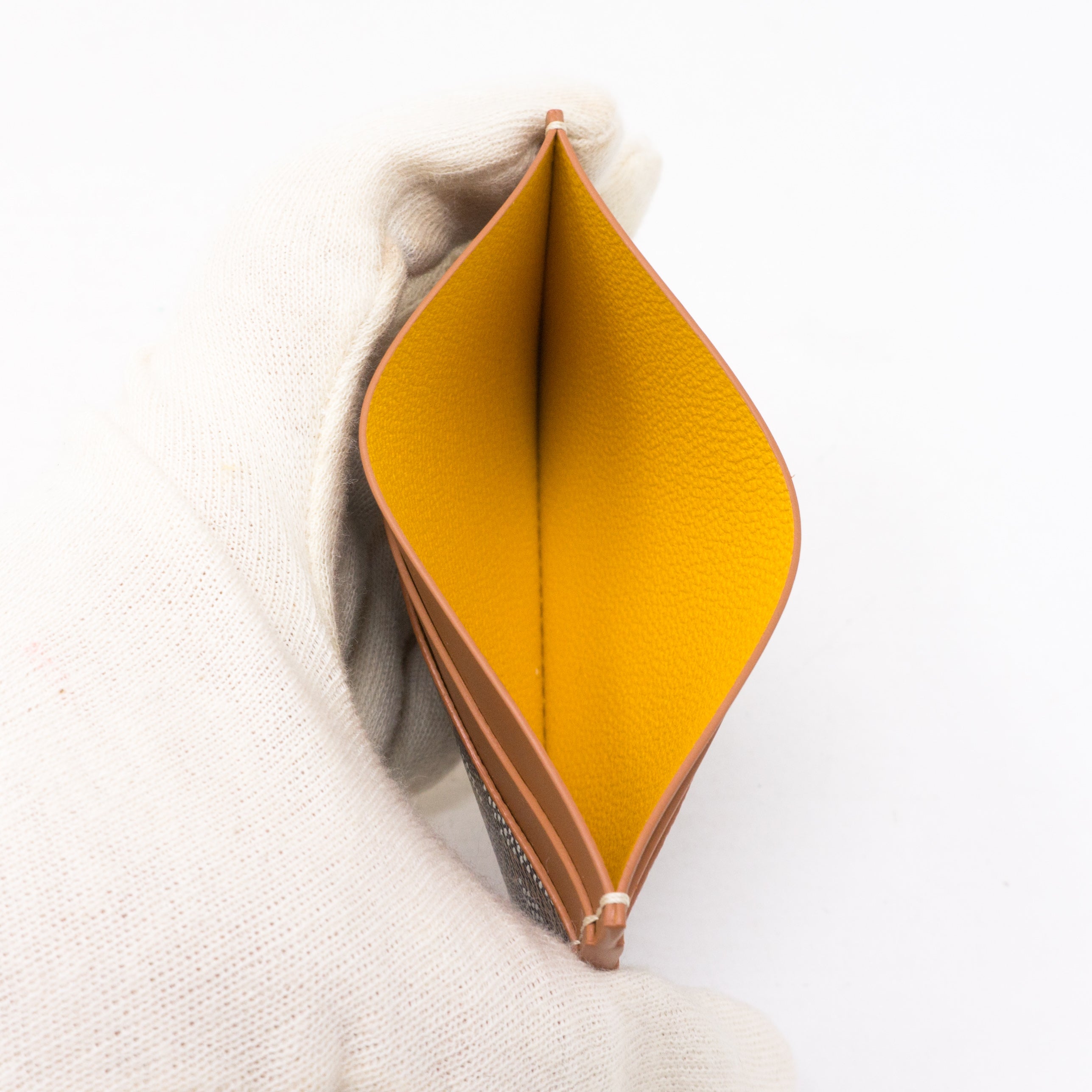 Saint Sulpice Card Holder Goyardine Black Tan