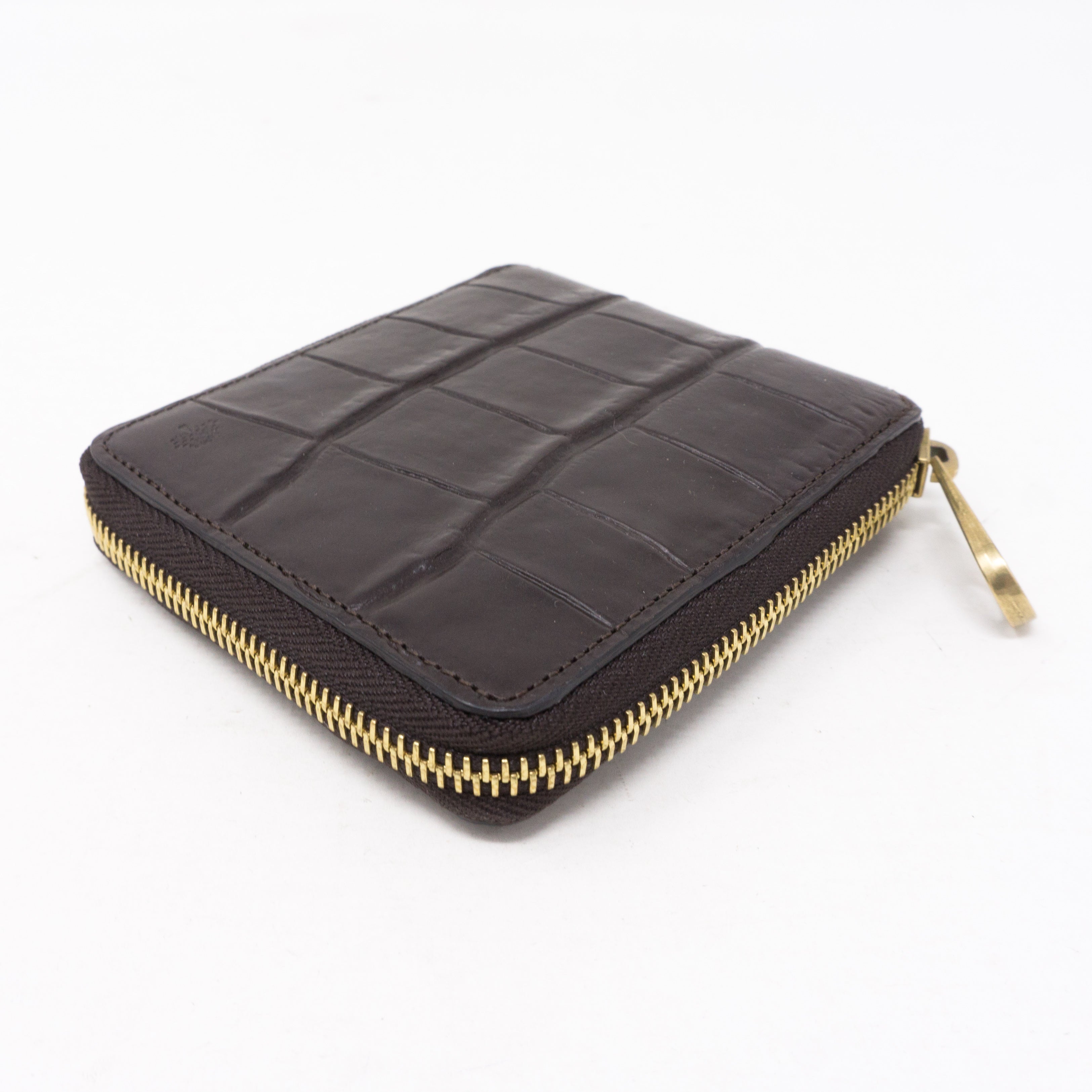 Medium Zip Around Wallet Croc Embossed Leather