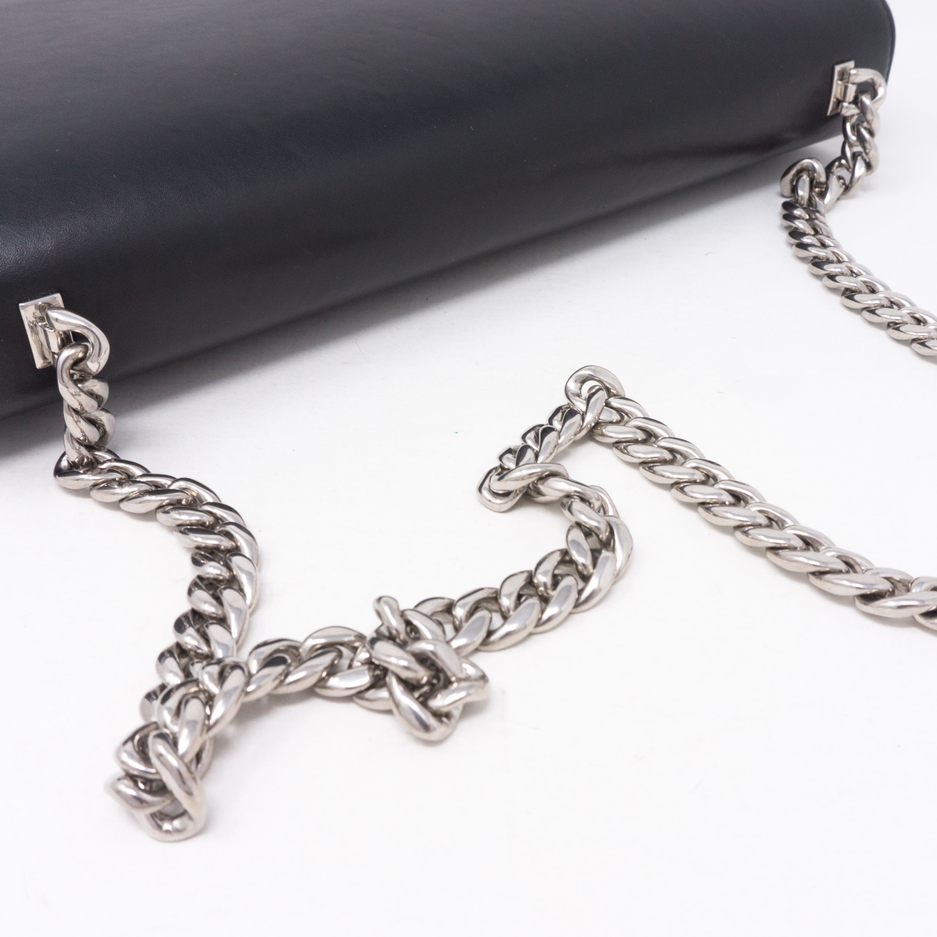 Medium Case Shoulder Bag Black Leather