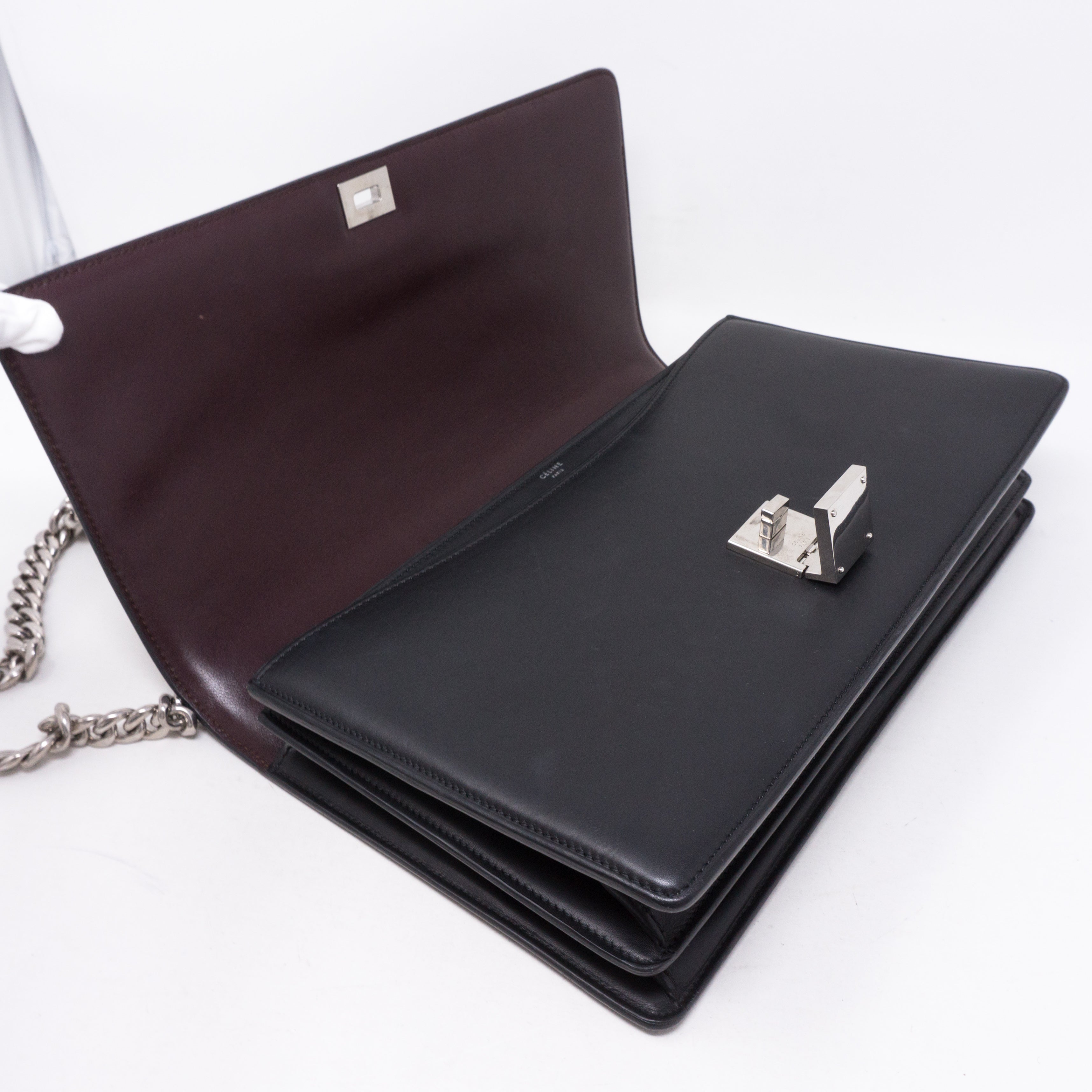 Medium Case Shoulder Bag Black Leather