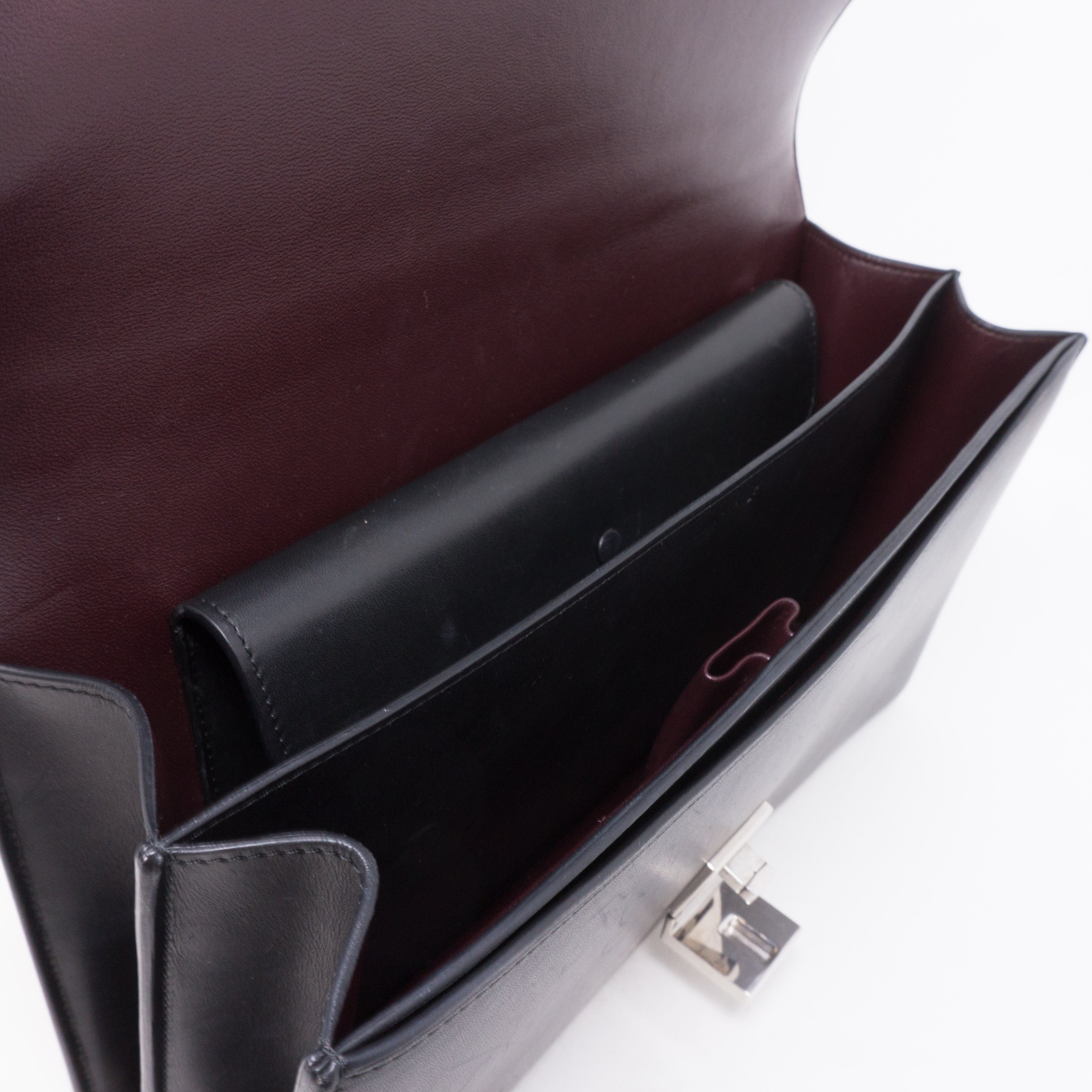 Medium Case Shoulder Bag Black Leather