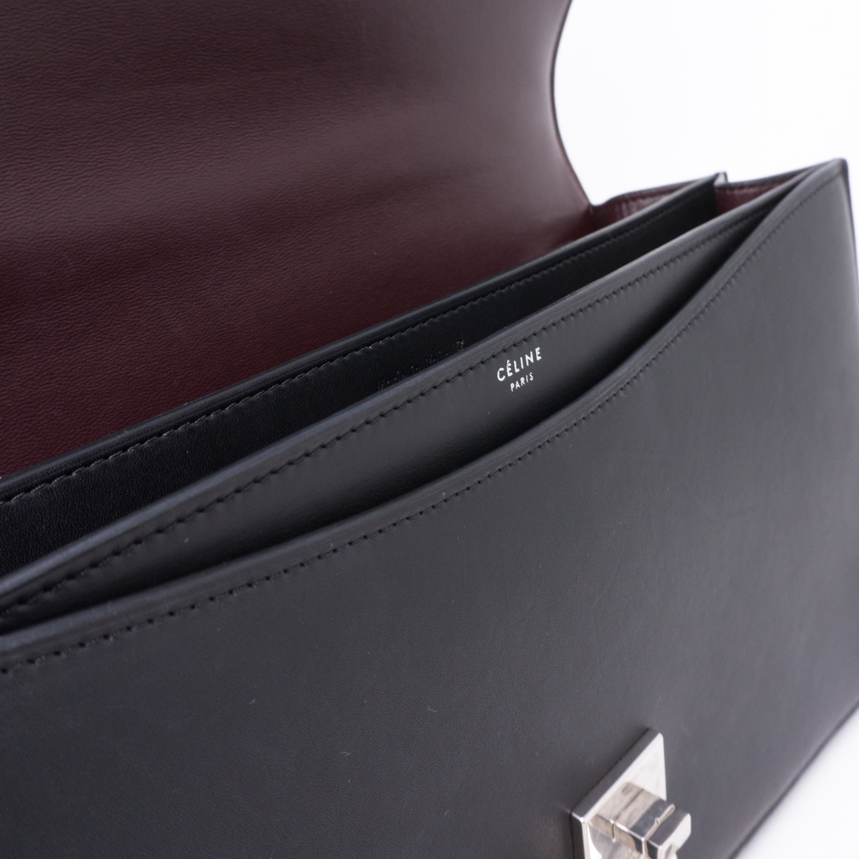 Medium Case Shoulder Bag Black Leather