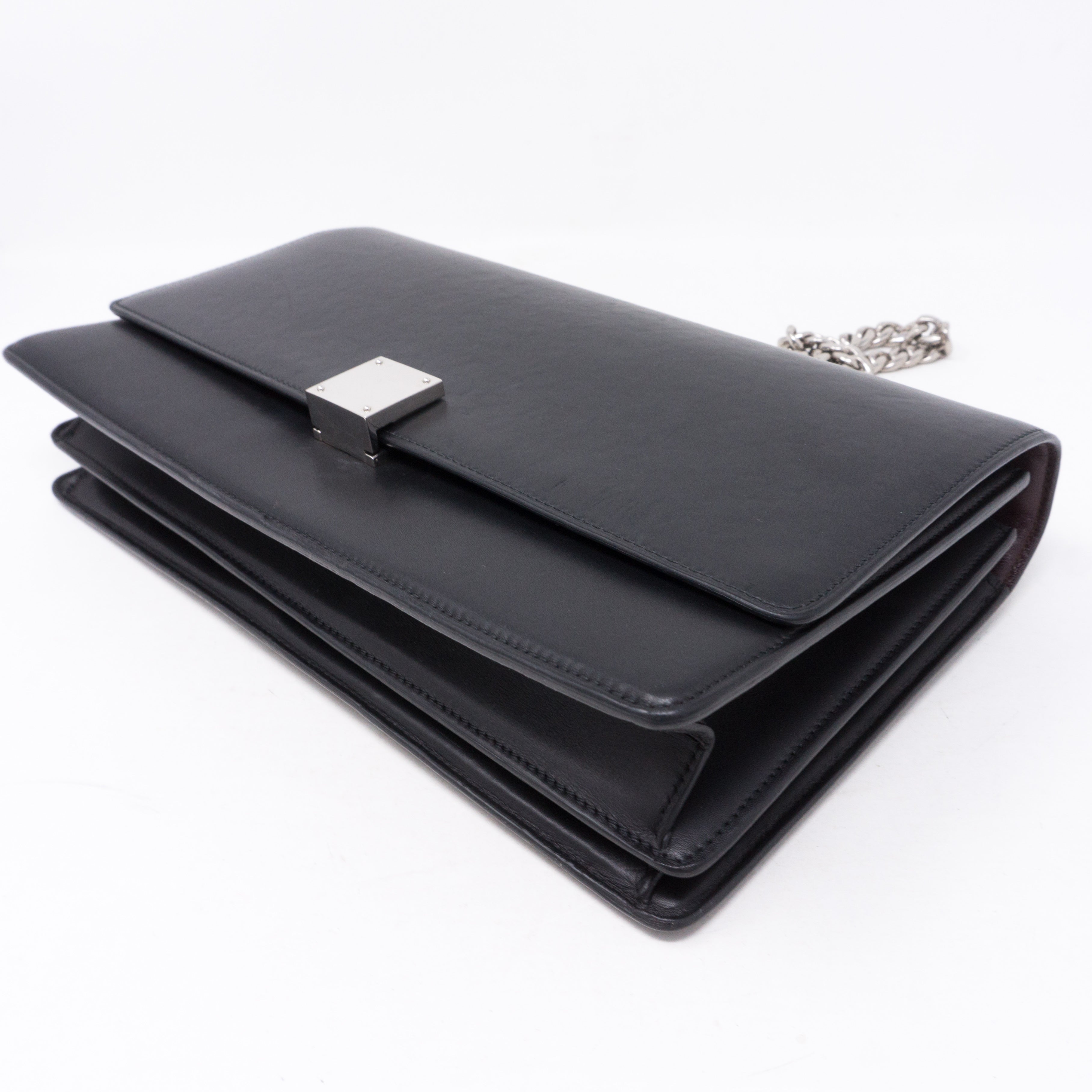 Medium Case Shoulder Bag Black Leather