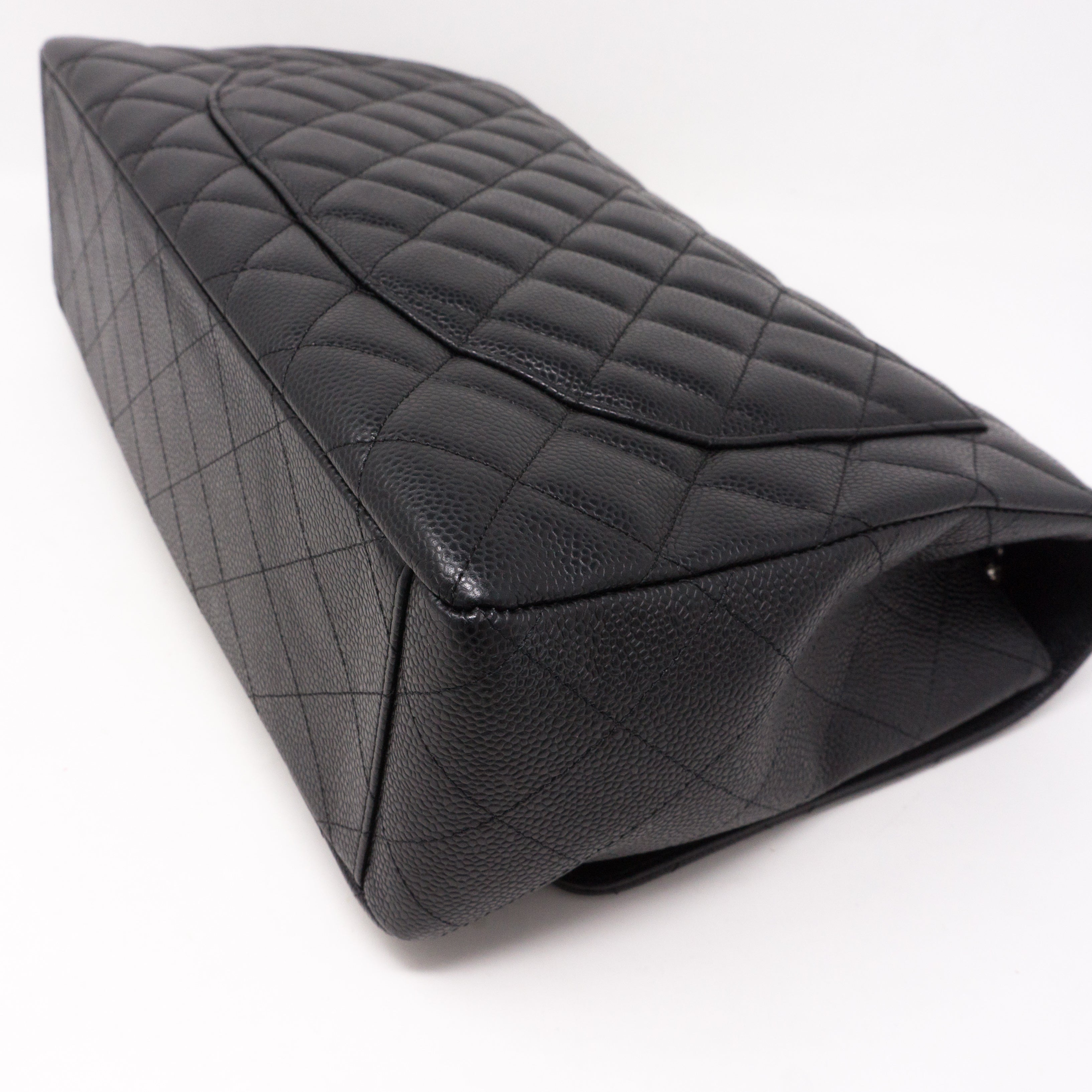 Classic Single Flap Maxi Black Caviar Leather