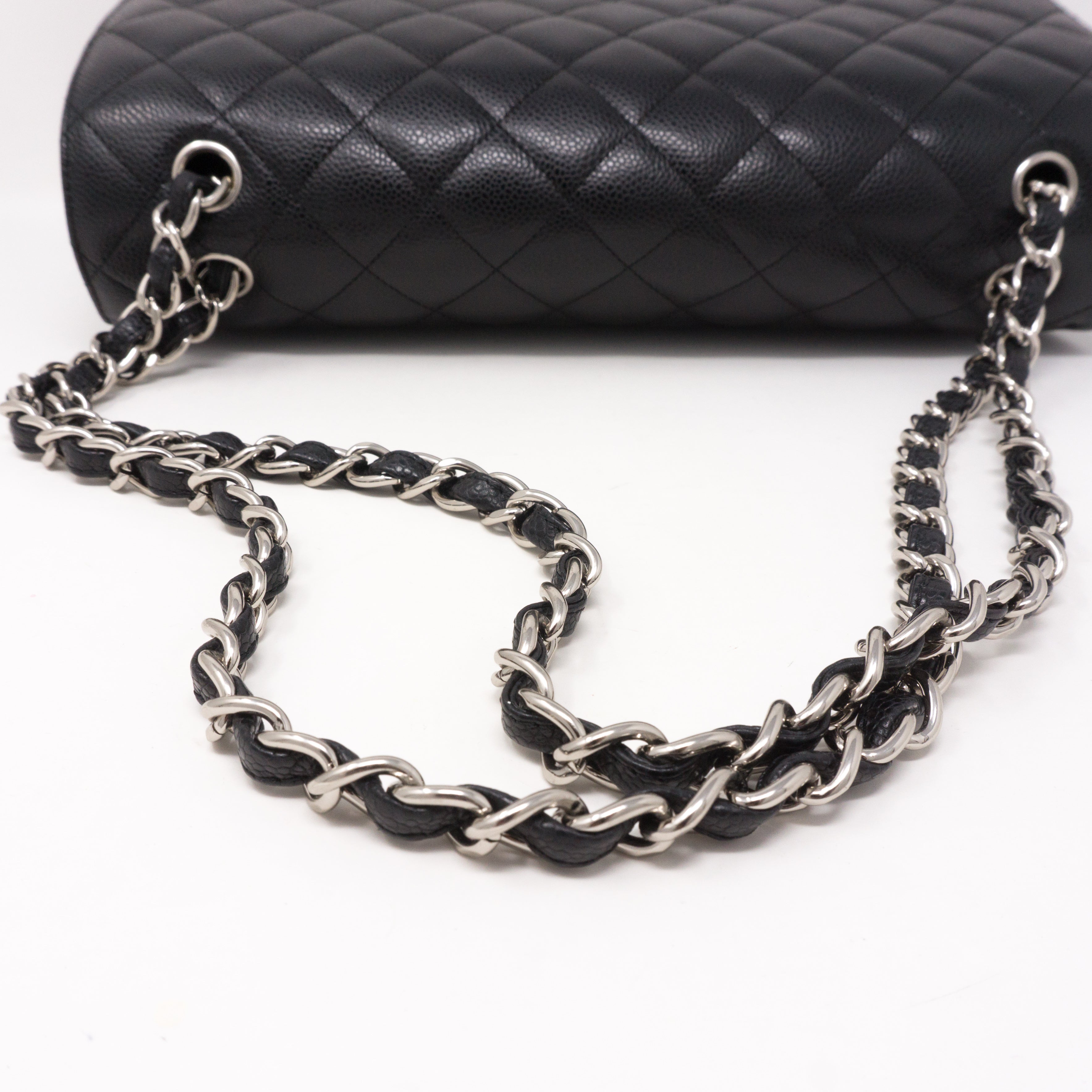 Classic Single Flap Maxi Black Caviar Leather