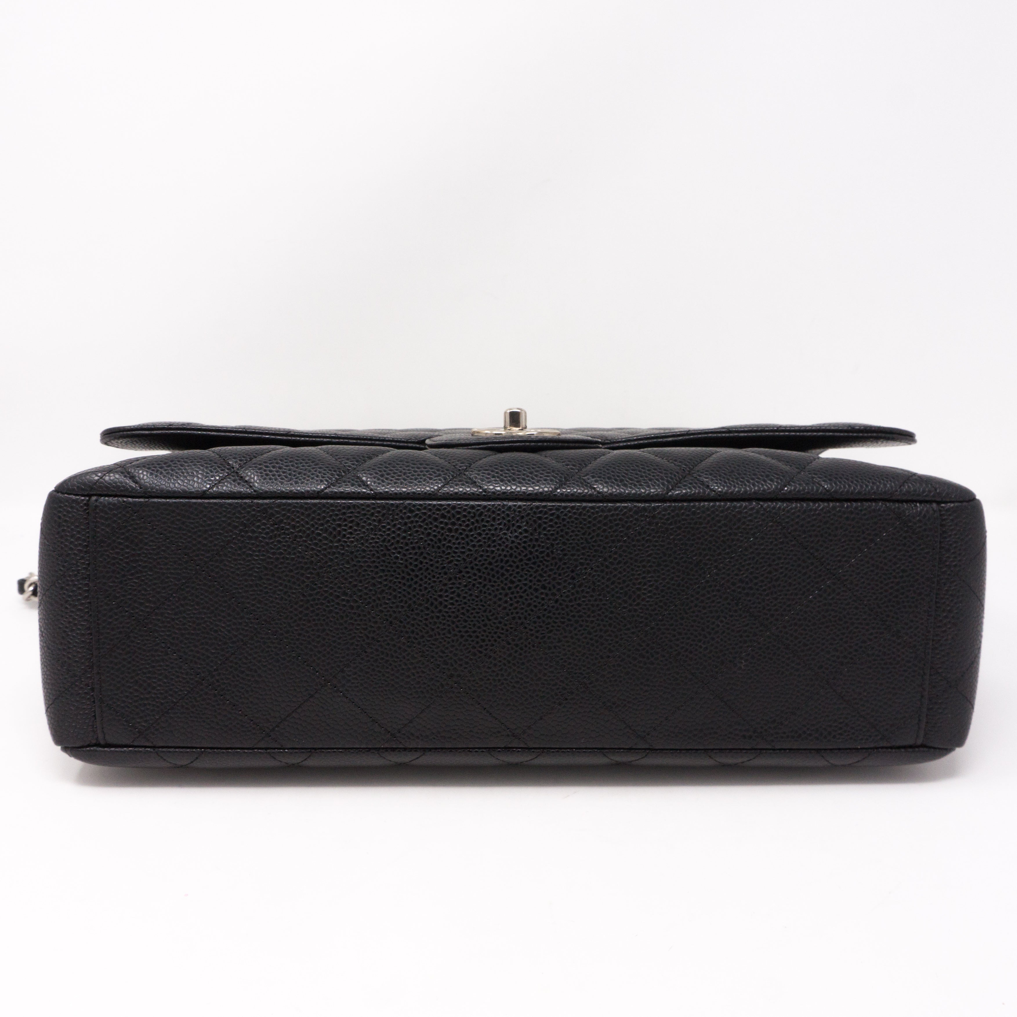 Classic Single Flap Maxi Black Caviar Leather