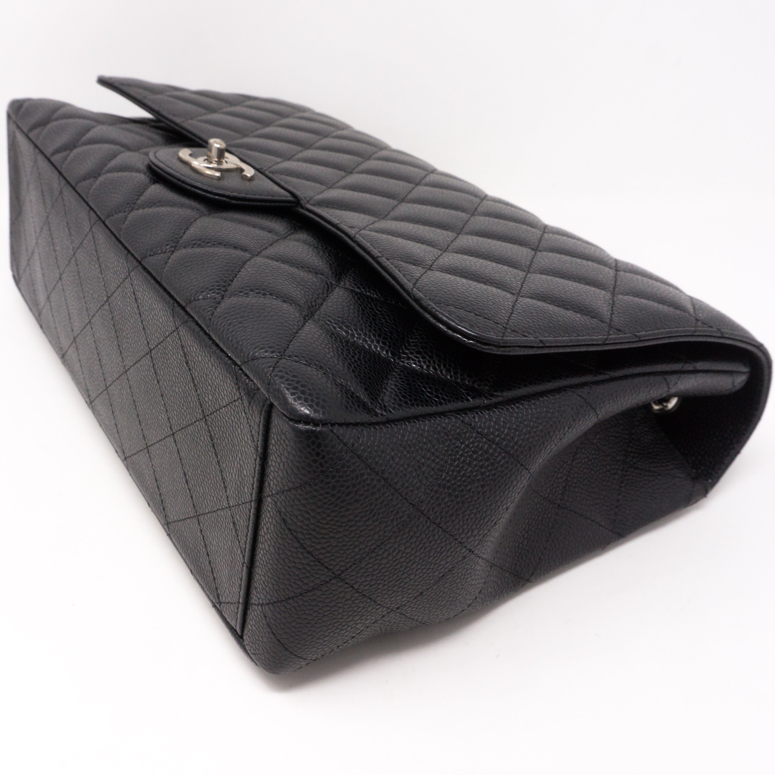 Classic Single Flap Maxi Black Caviar Leather