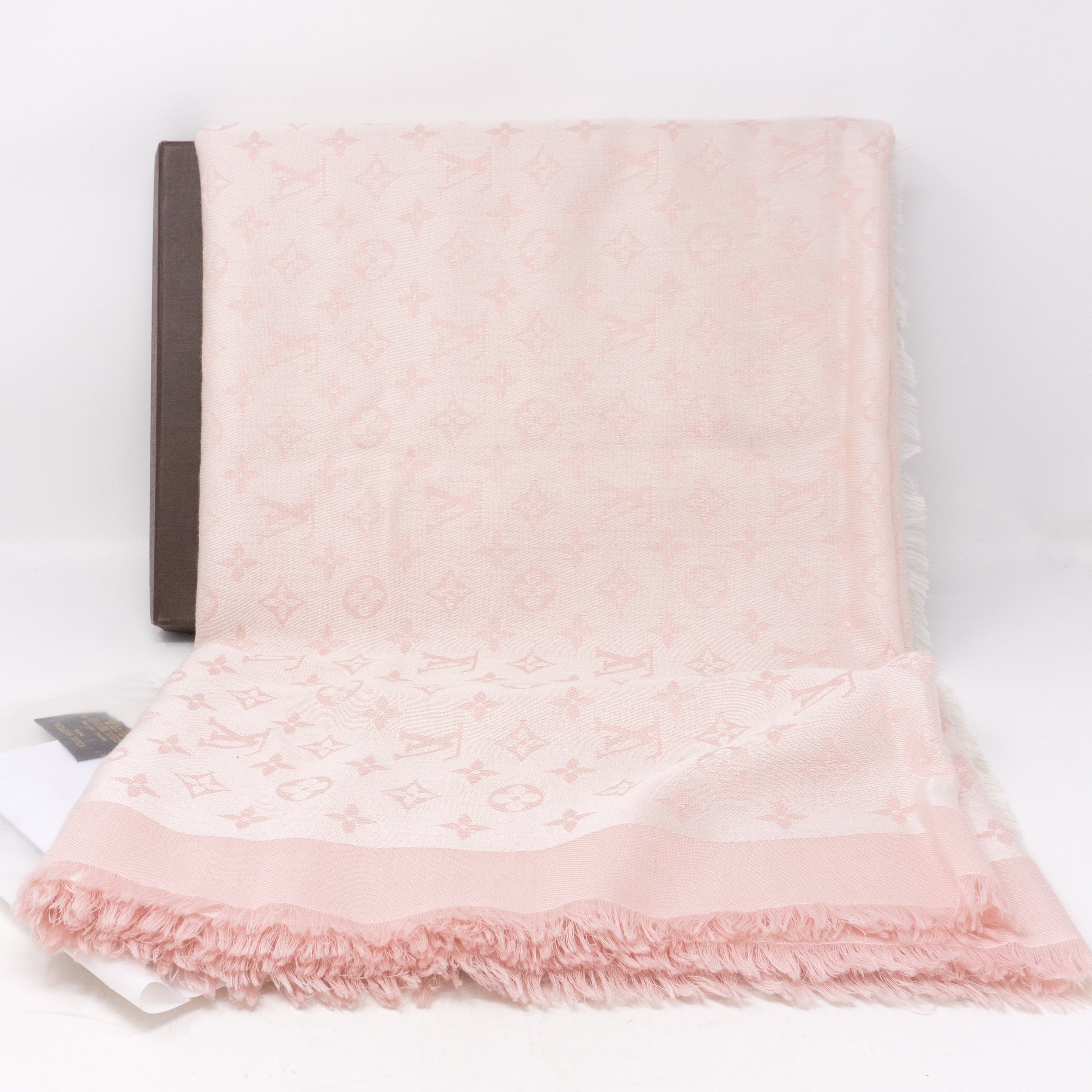 Pink Monogram Denim Shawl