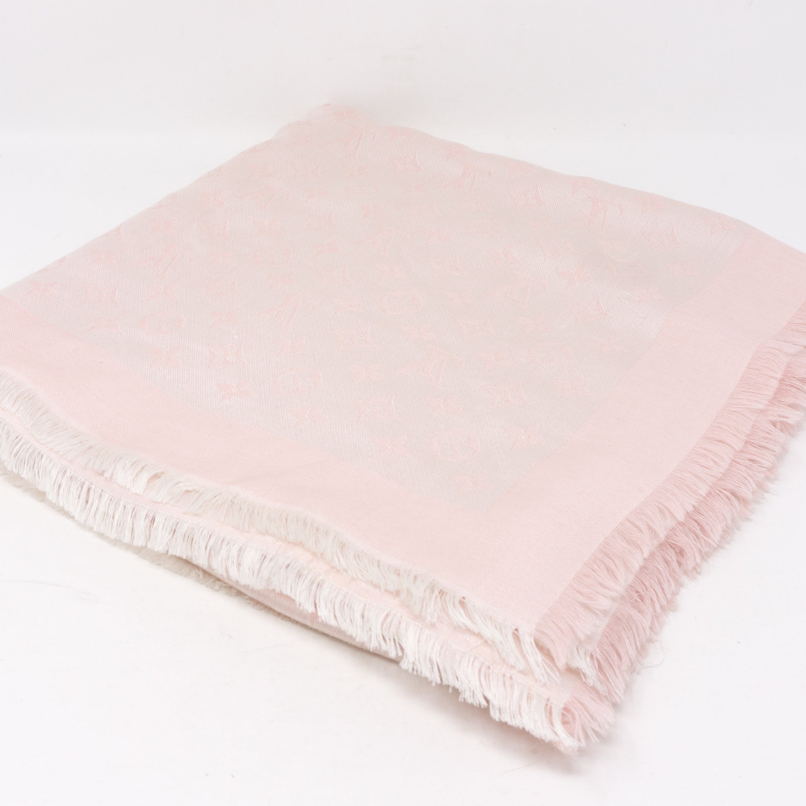 Pink Monogram Denim Shawl