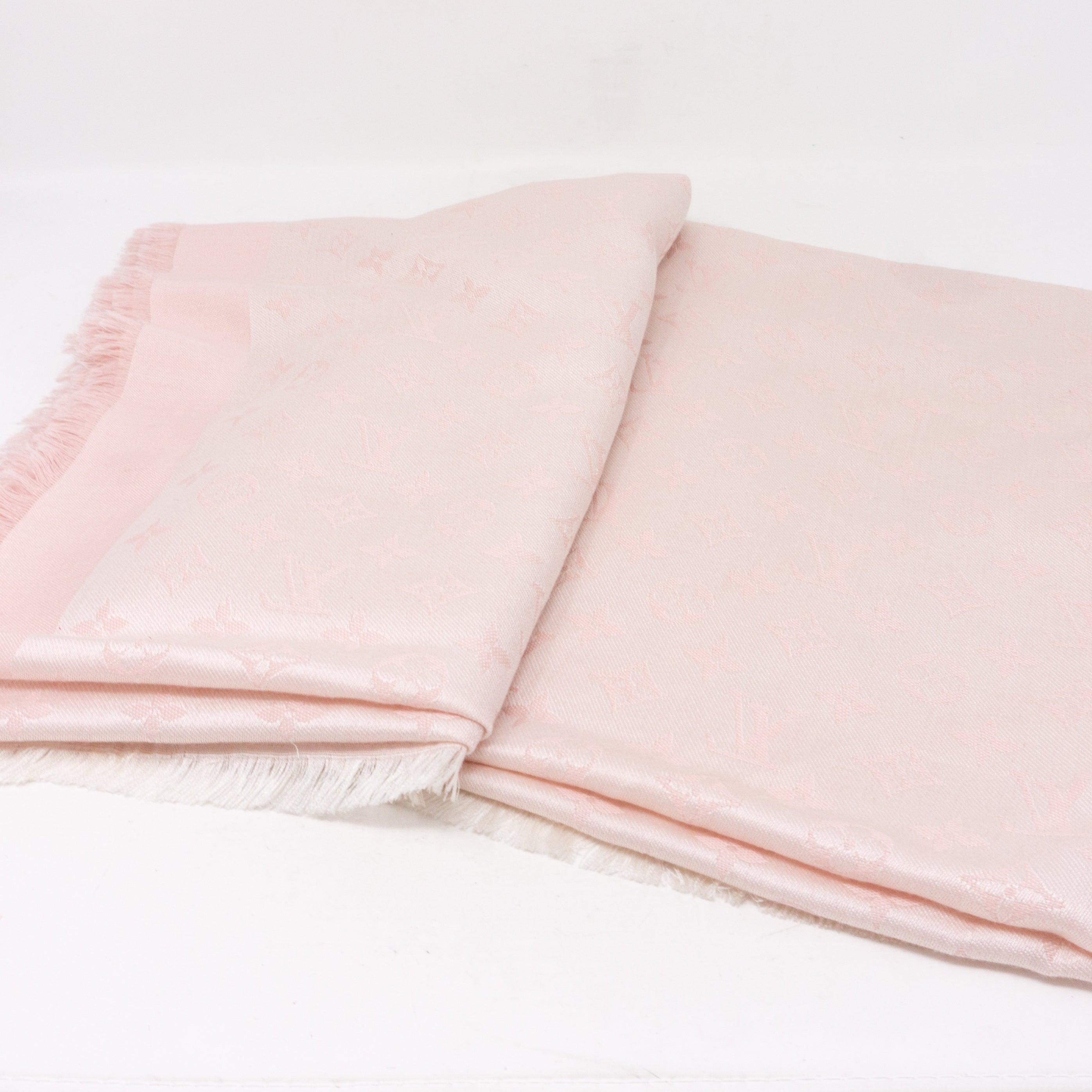 Pink Monogram Denim Shawl