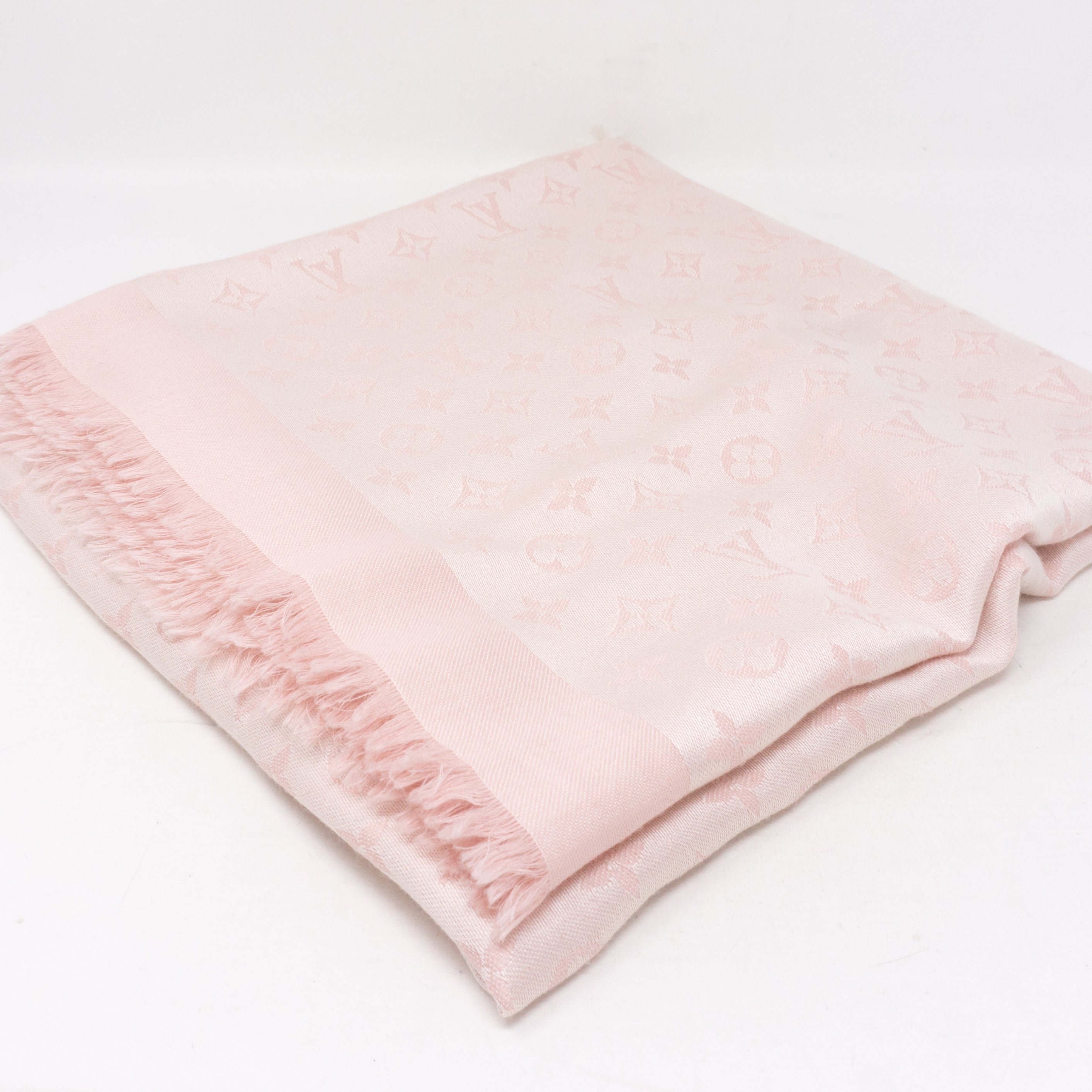 Pink Monogram Denim Shawl
