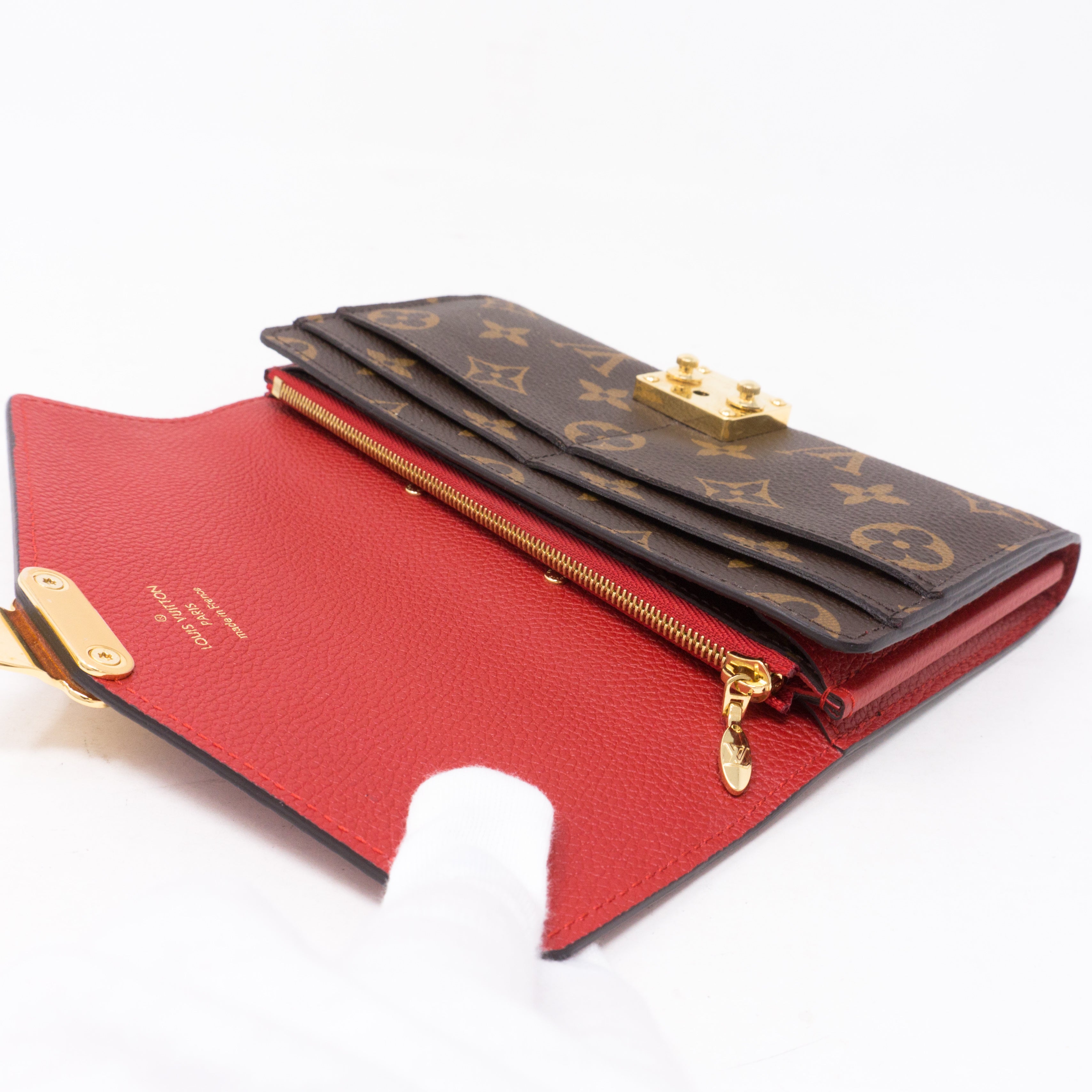 Pallas Wallet Monogram Red Leather