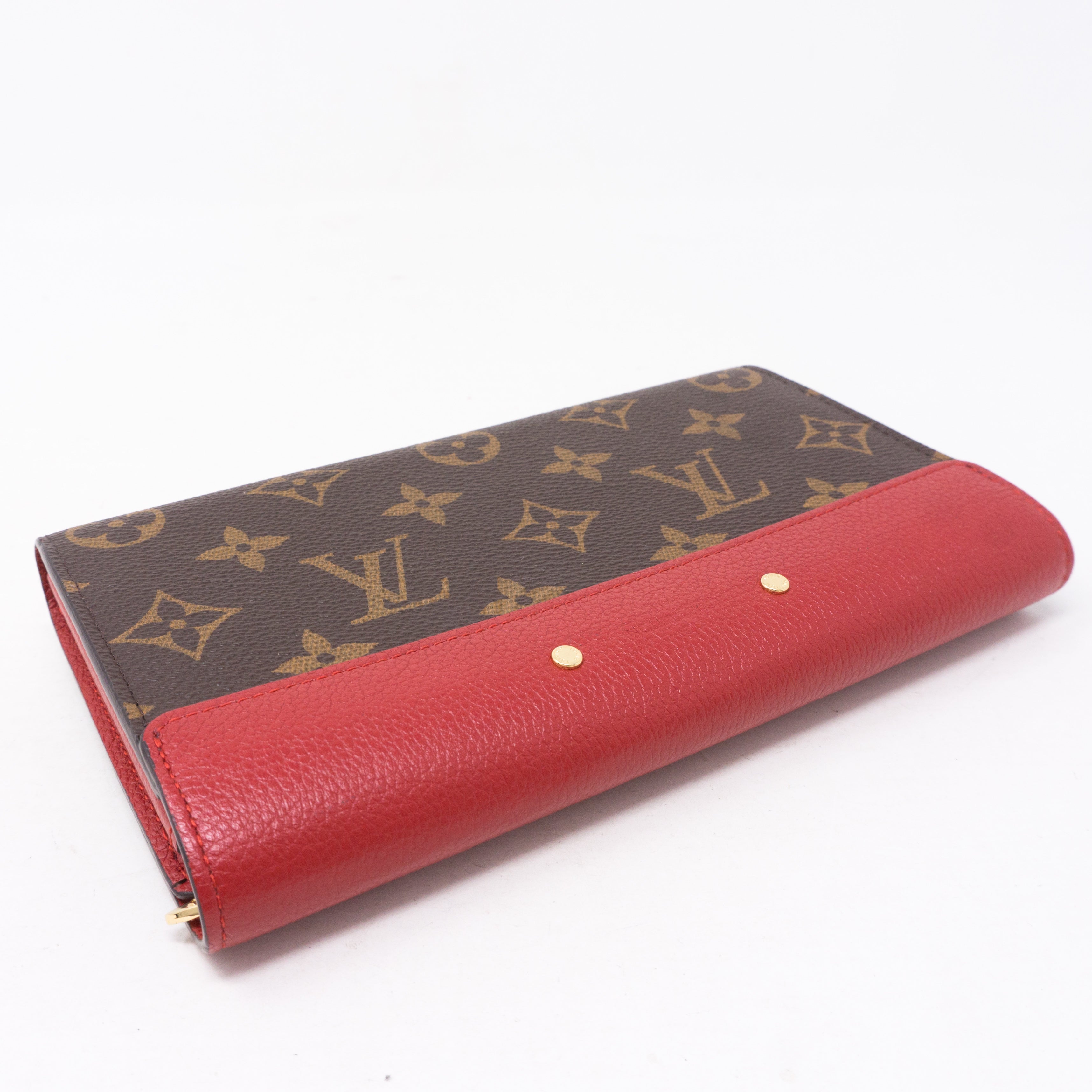 Pallas Wallet Monogram Red Leather
