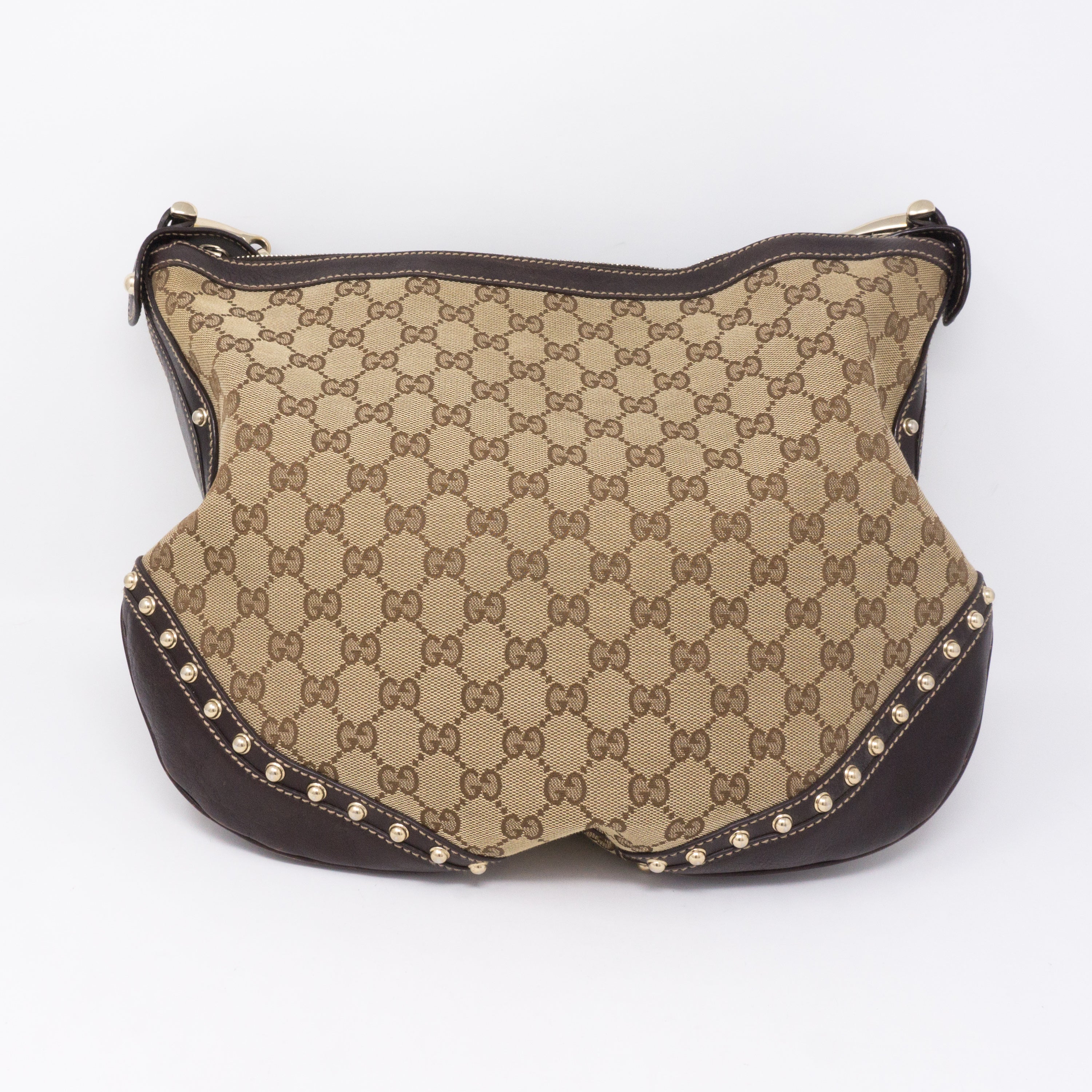 Pelham Studded GG Canvas Medium Hobo