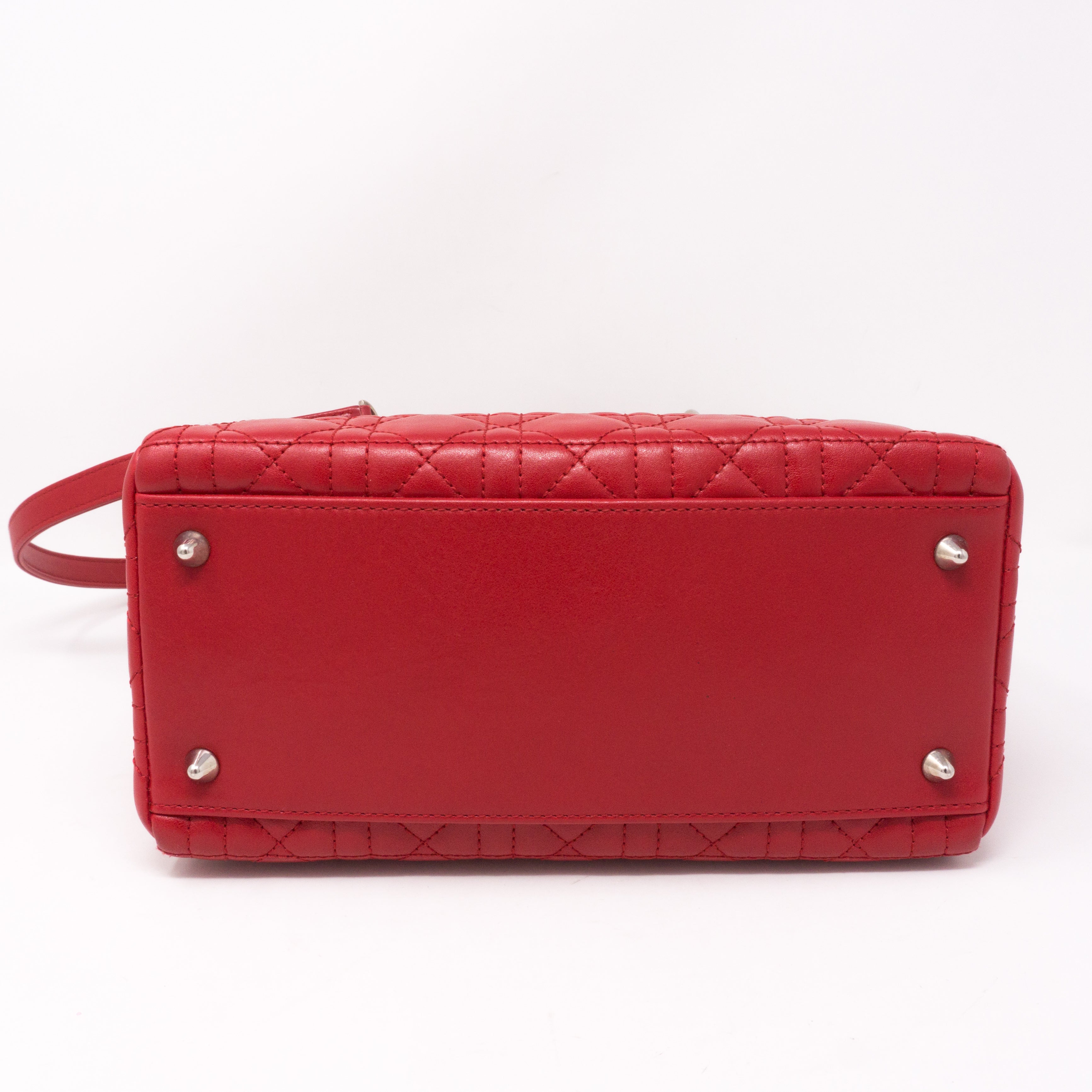 Lady Dior Medium Red Leather