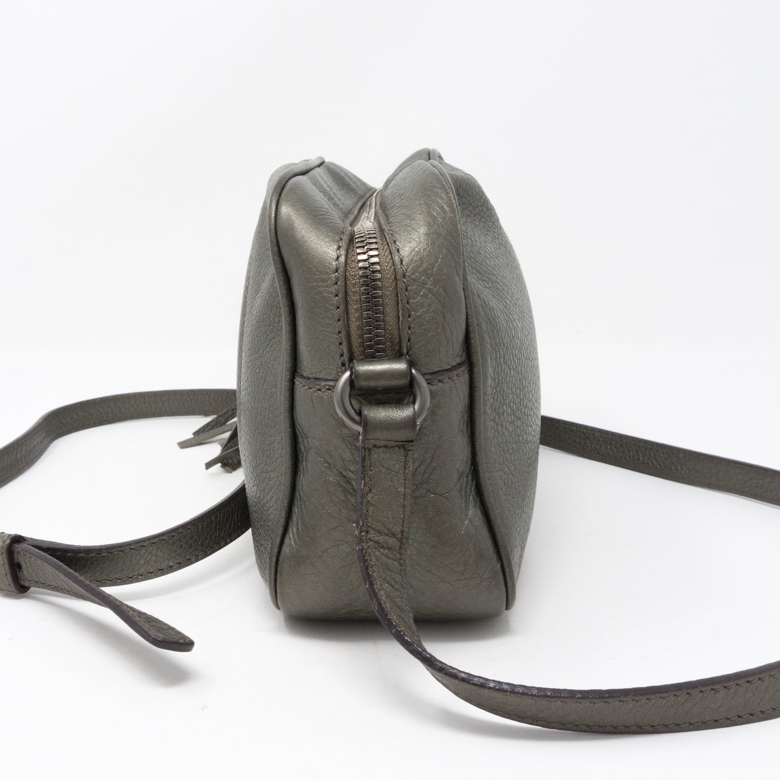 Disco Soho Metallic Pewter Leather