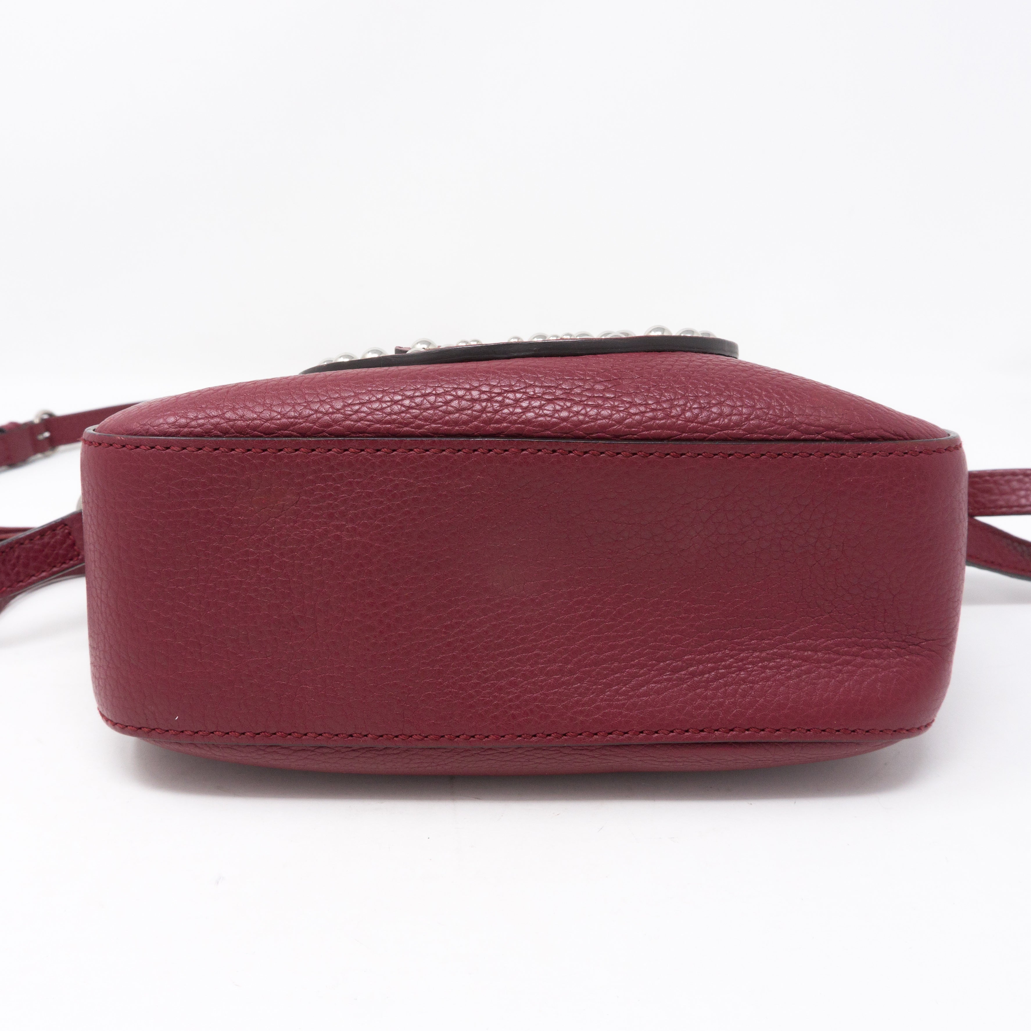 Disco Soho Studded Burgundy Leather